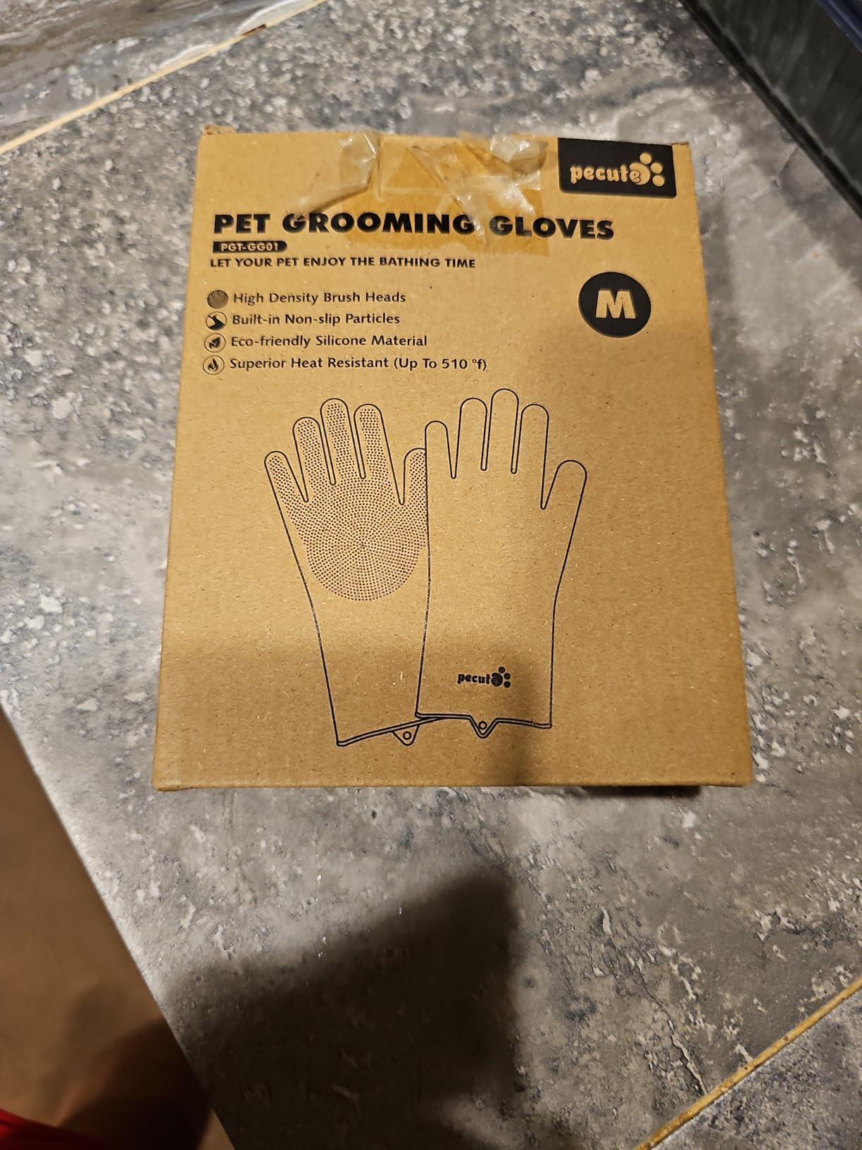 Pecute Silicone Pet Grooming Gloves for Washing Cats Dogs Bath Brush customer photo 1