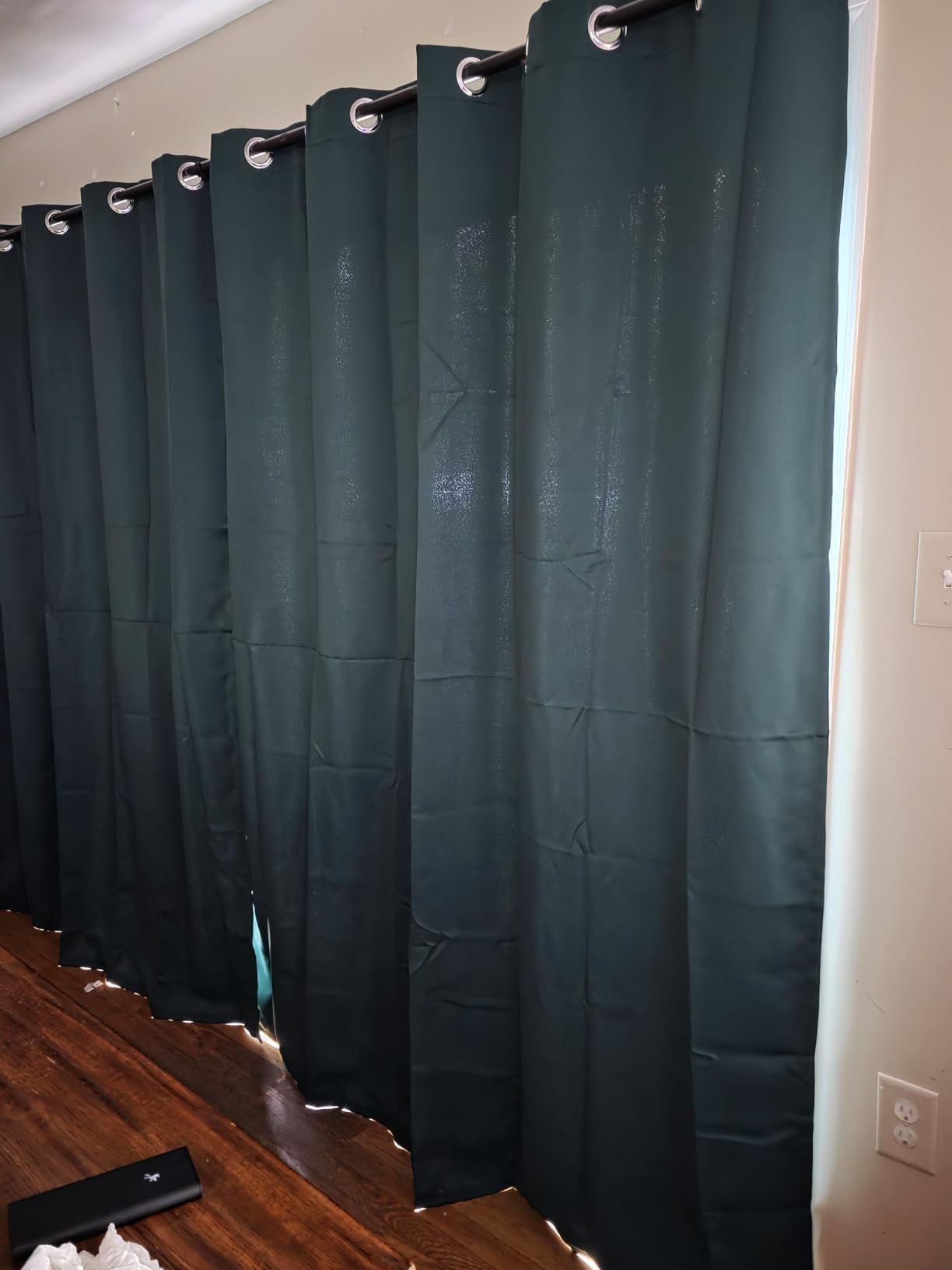 ChrisDowa Blackout Curtains for Bedroom and Living Room 63 Inches Long | 2 Panels Set, Thermal Insulated, Light Blocking, Room Darkening, Grommet, Window Drapes, Dark Grey, 42 x 63 Inch customer photo 2