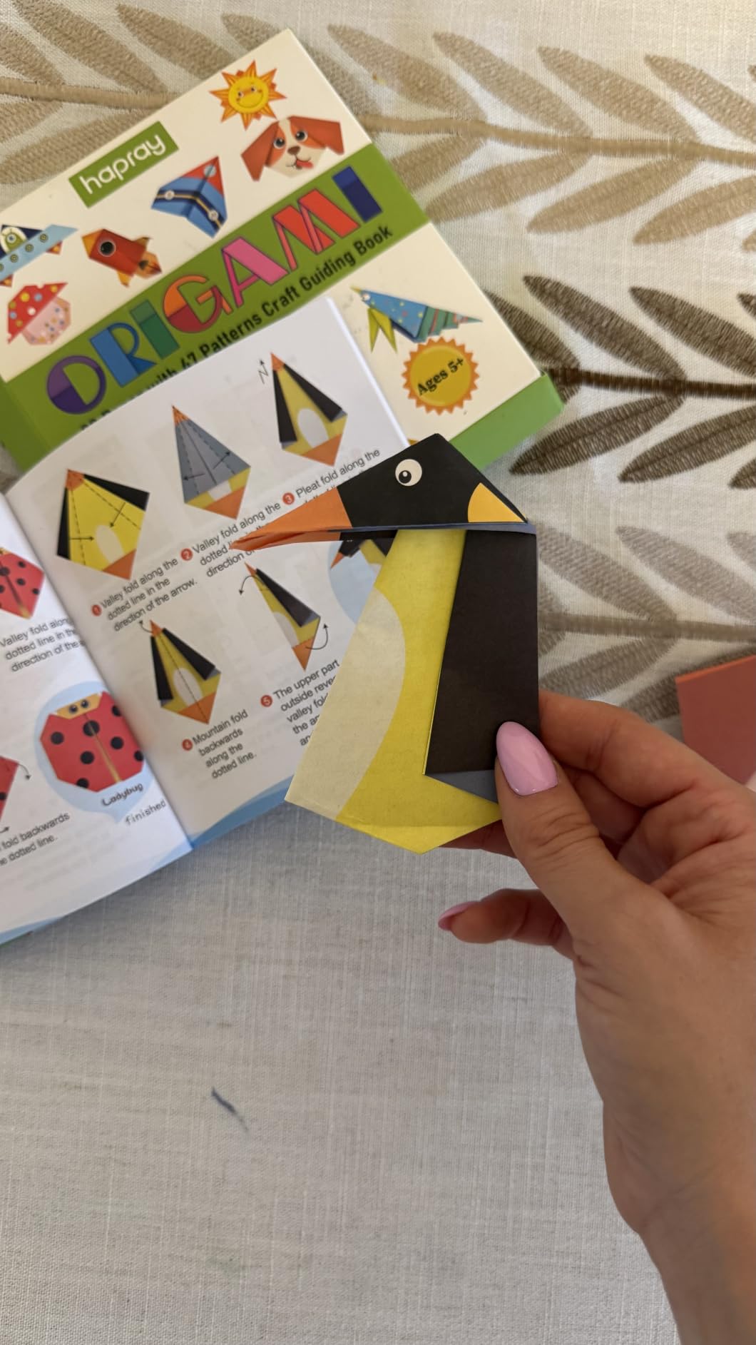 hapray Origami Kit for Kids, 98 Paper with 47 Patterns, Origami Instruction customer photo 2