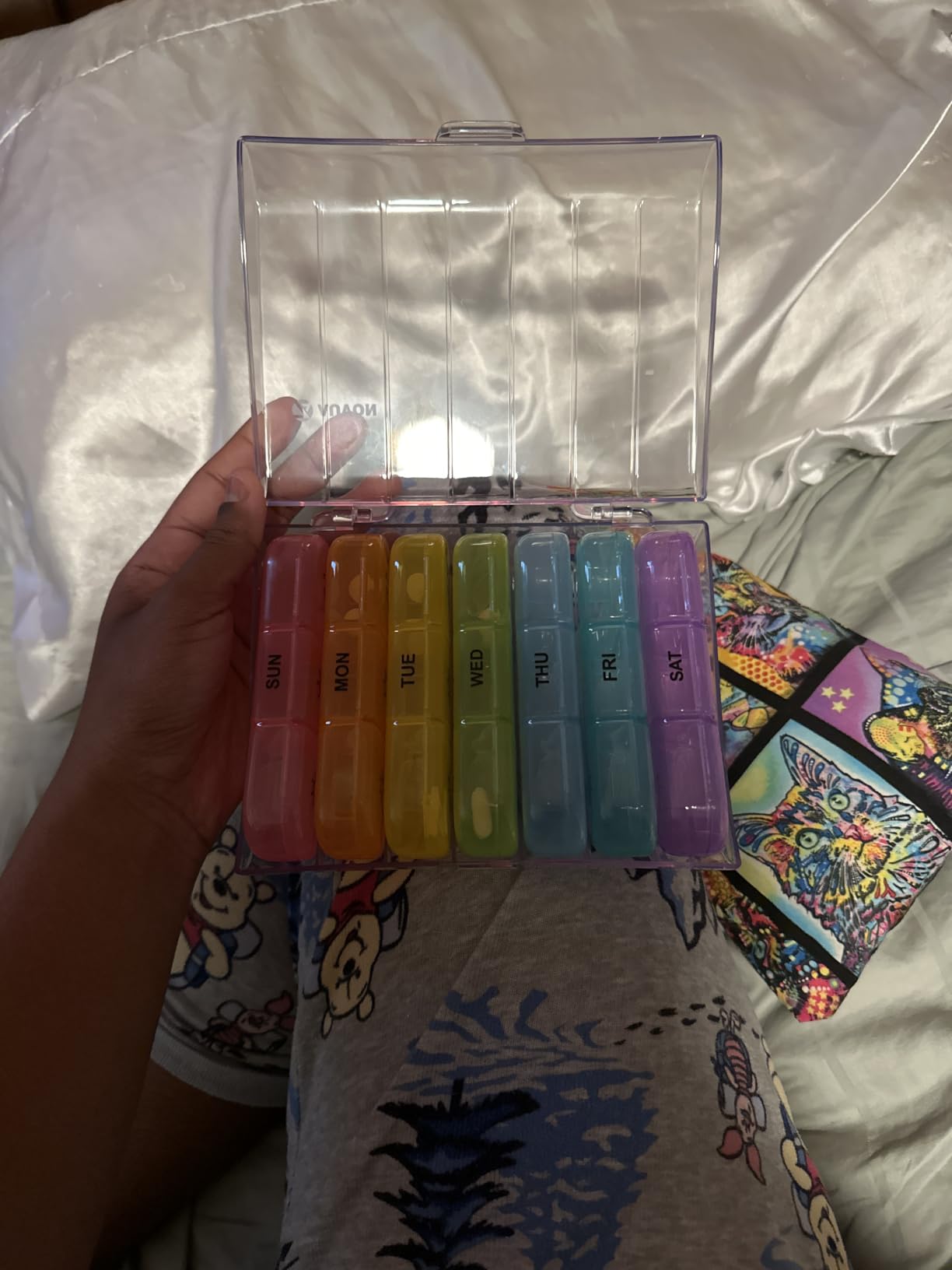 AUVON Weekly Pill Organizer 3 Times a Day, Color-Coded for Easy Tracking customer photo 2