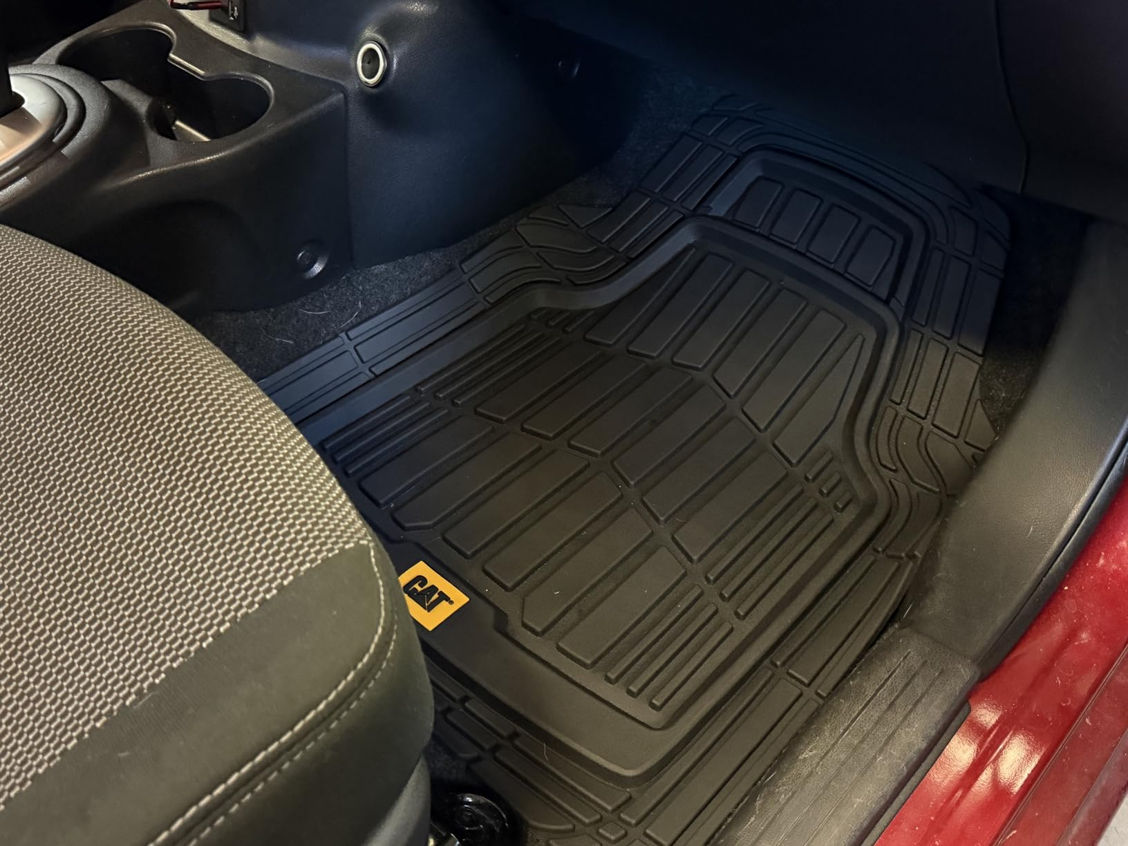 CAT ToughRide Heavy-Duty 4 Piece Black Floor Mats for Cars - Trim to Fit All-Weather Rubber Car Mats Full Set - Truck Mats & Cars Floor Mats - Interior Accessories for SUVs & Car Rug Protection customer photo 1