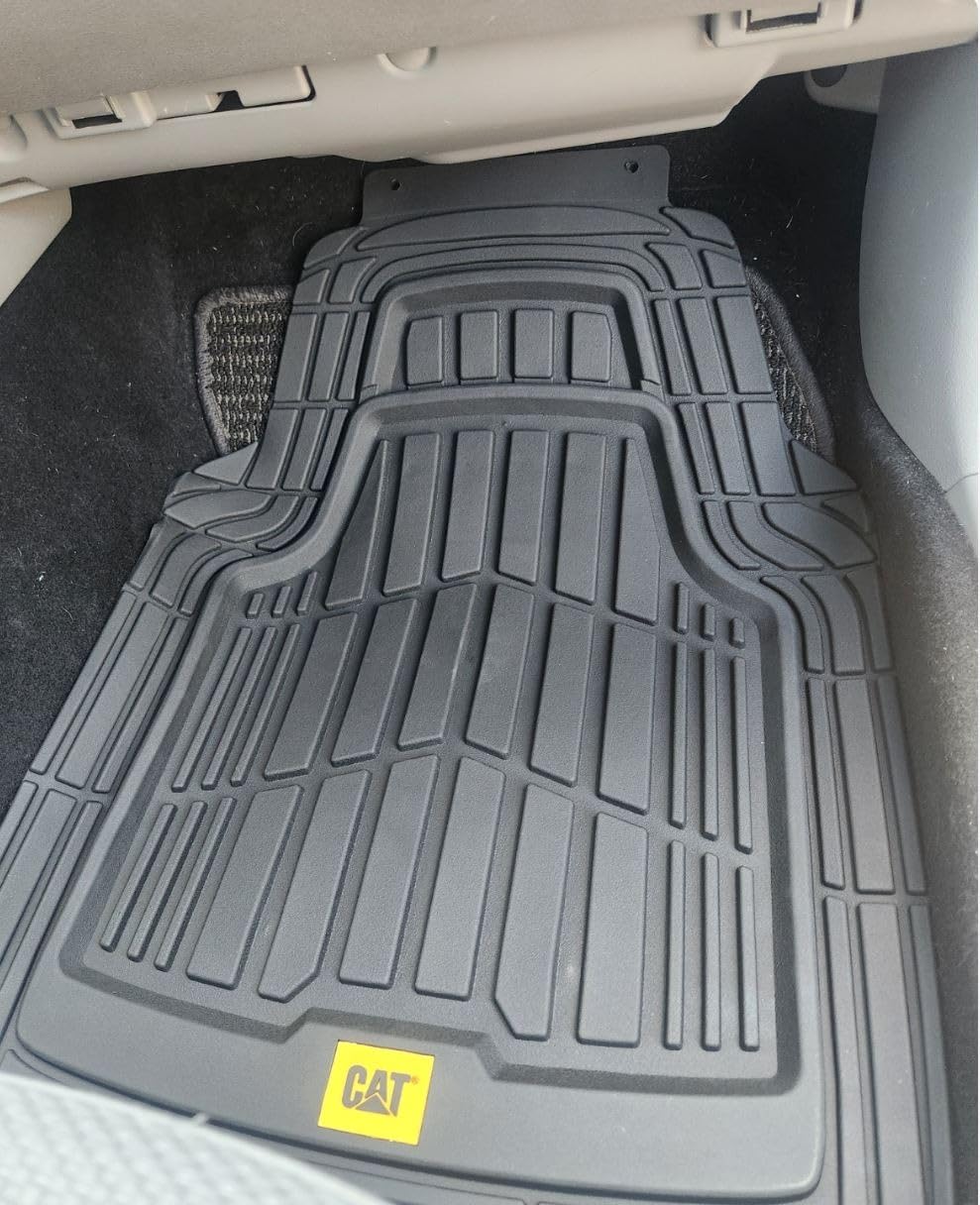 CAT ToughRide Heavy-Duty 4 Piece Black Floor Mats for Cars - Trim to Fit All-Weather Rubber Car Mats Full Set - Truck Mats & Cars Floor Mats - Interior Accessories for SUVs & Car Rug Protection customer photo 2