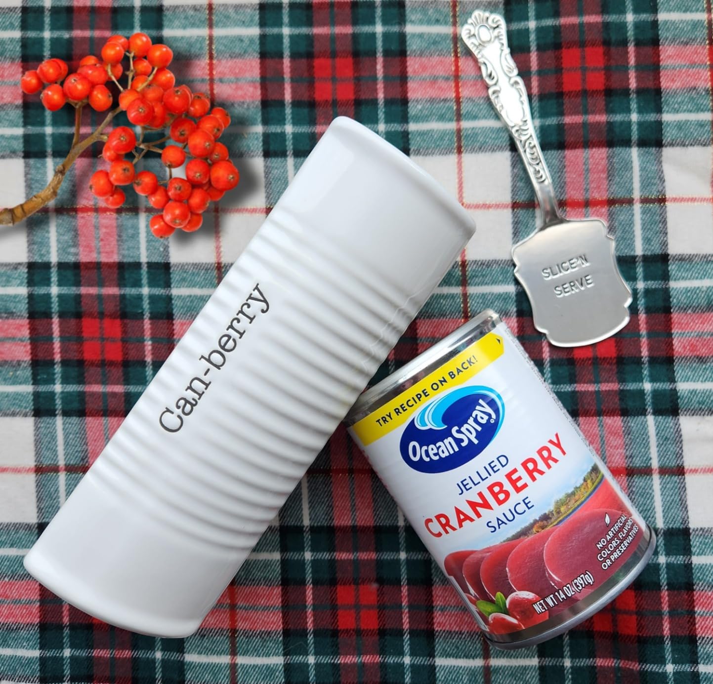 Mud Pie Can-Berry Ceramic Cranberry Serving Dish, Includes Spatula customer photo 2