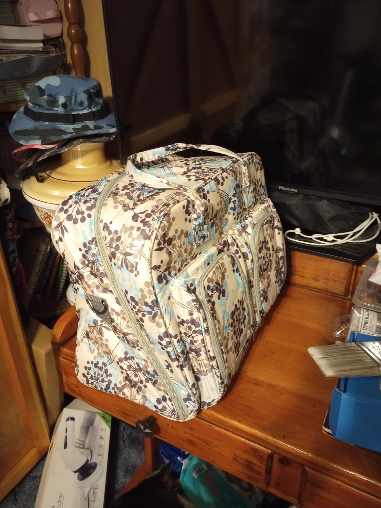 Teamoy Sewing Machine Carrying Case with Bottom Wooden Board Pad, Dandelion customer photo 1