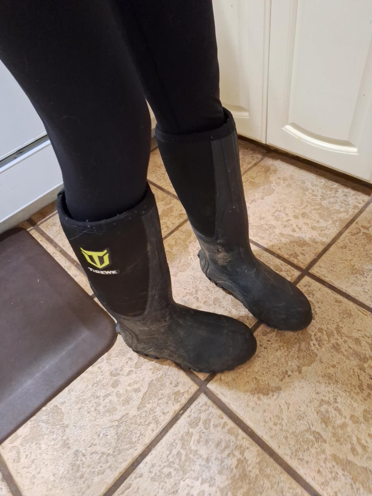 TIDEWE Rubber Boots for Men, Waterproof Rain Boots with Steel Shank customer photo 1