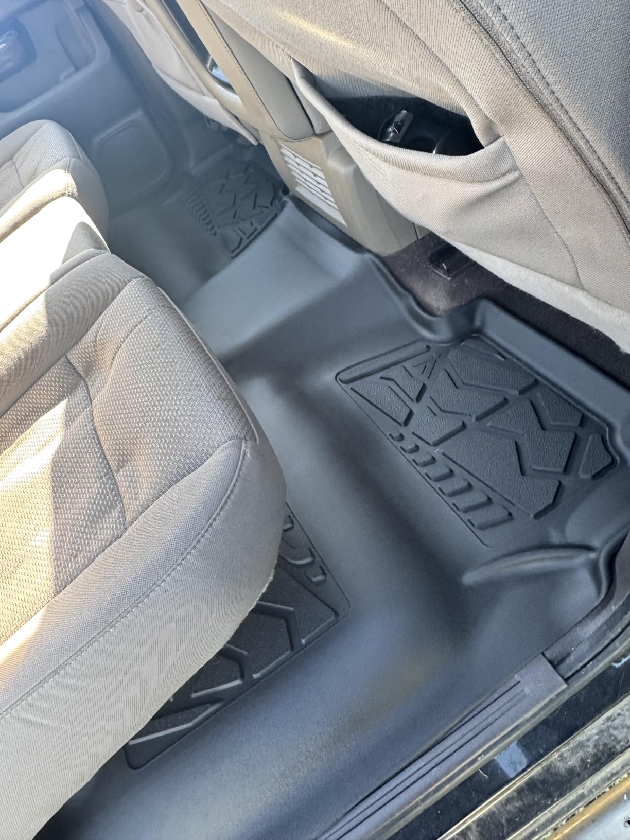 LASFIT Floor Mats for Chevy Silverado/GMC Sierra 1500 2019-2026 | 2500 HD/3500 HD 2020-2026, Crew Cab & Bucket Seat Only (Fit with Rear Under-Seat Storage Box) customer photo 2