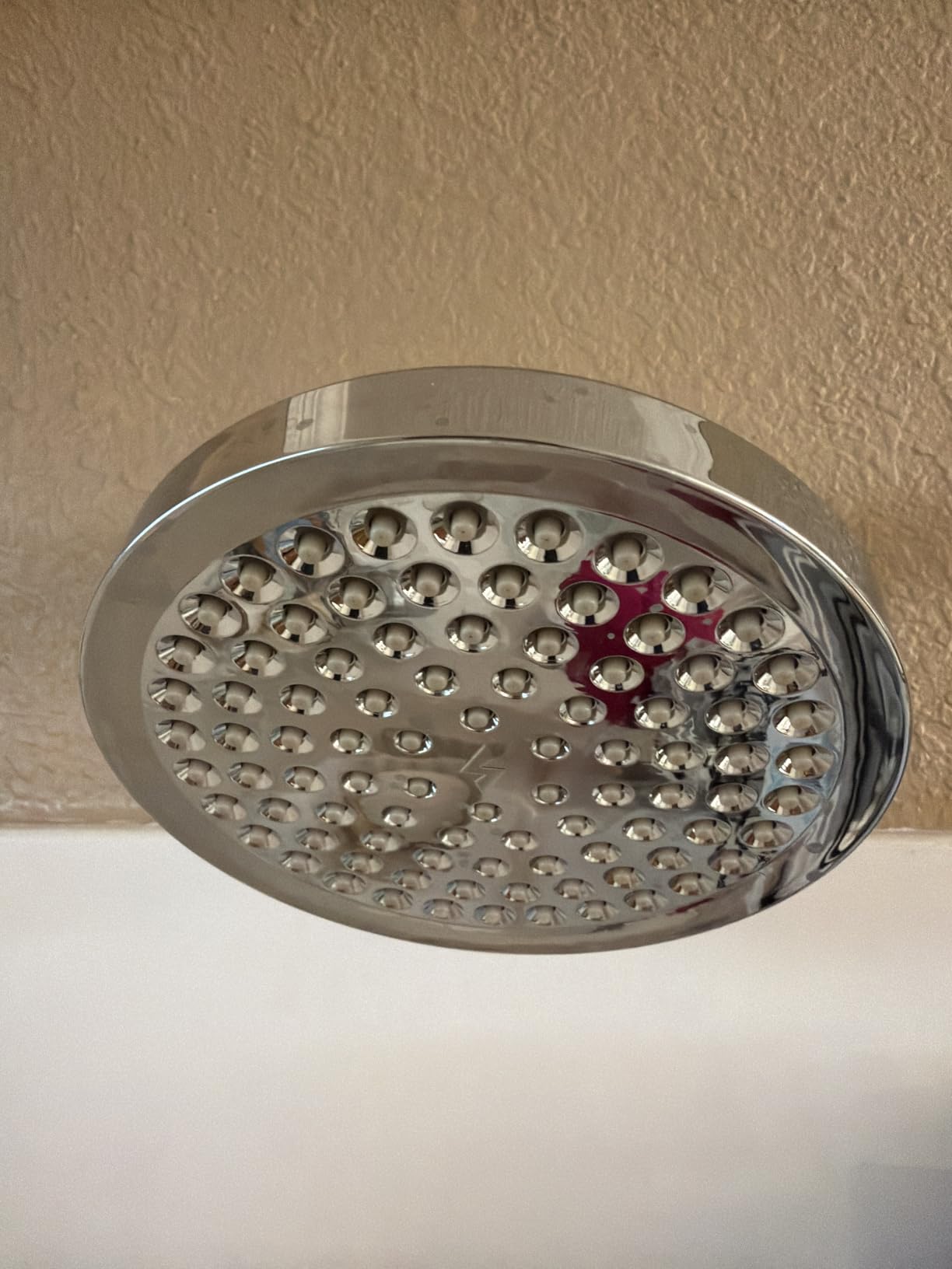 SparkPod Rain Shower Head, 6 Inch Round, Elegant Brushed Nickel Finish customer photo 2