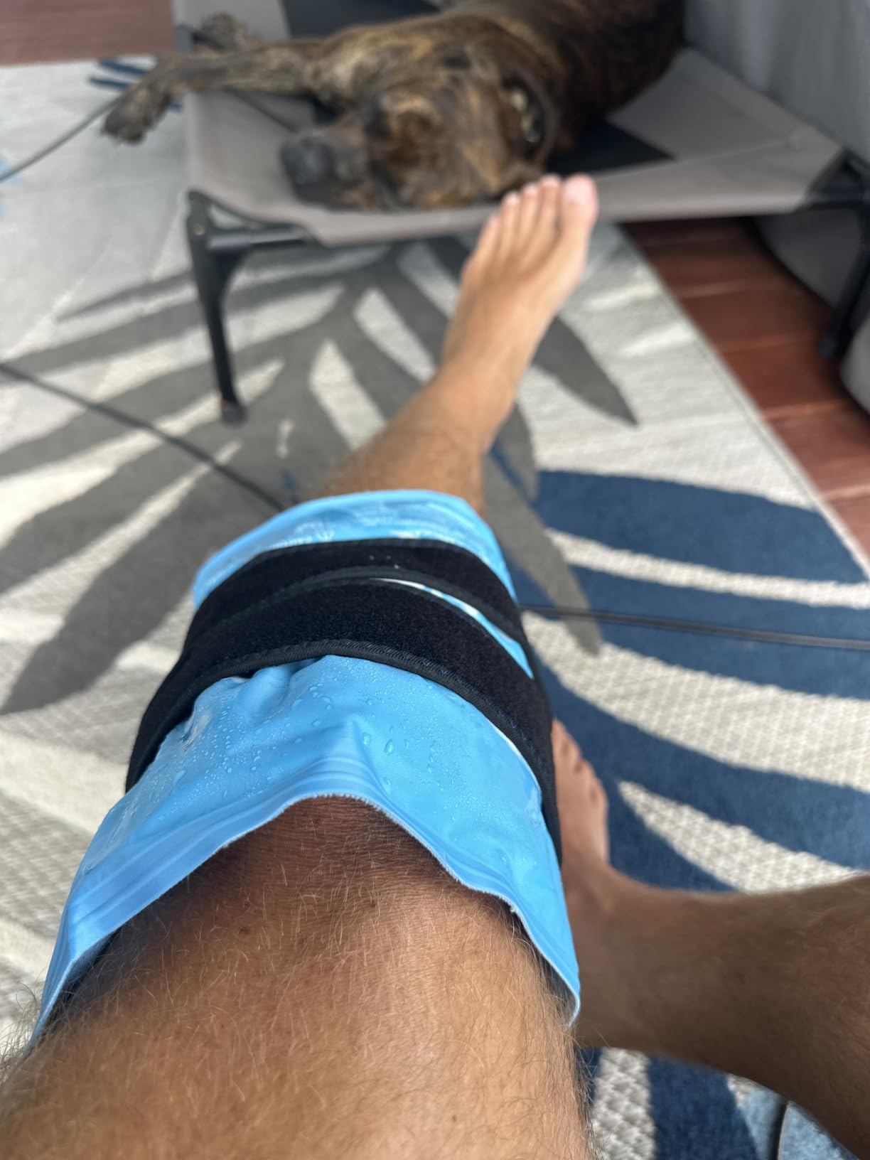 REVIX Knee Ice Pack Wrap for Pain Relief, Reusable Gel Cold Compress, Blue customer photo 2