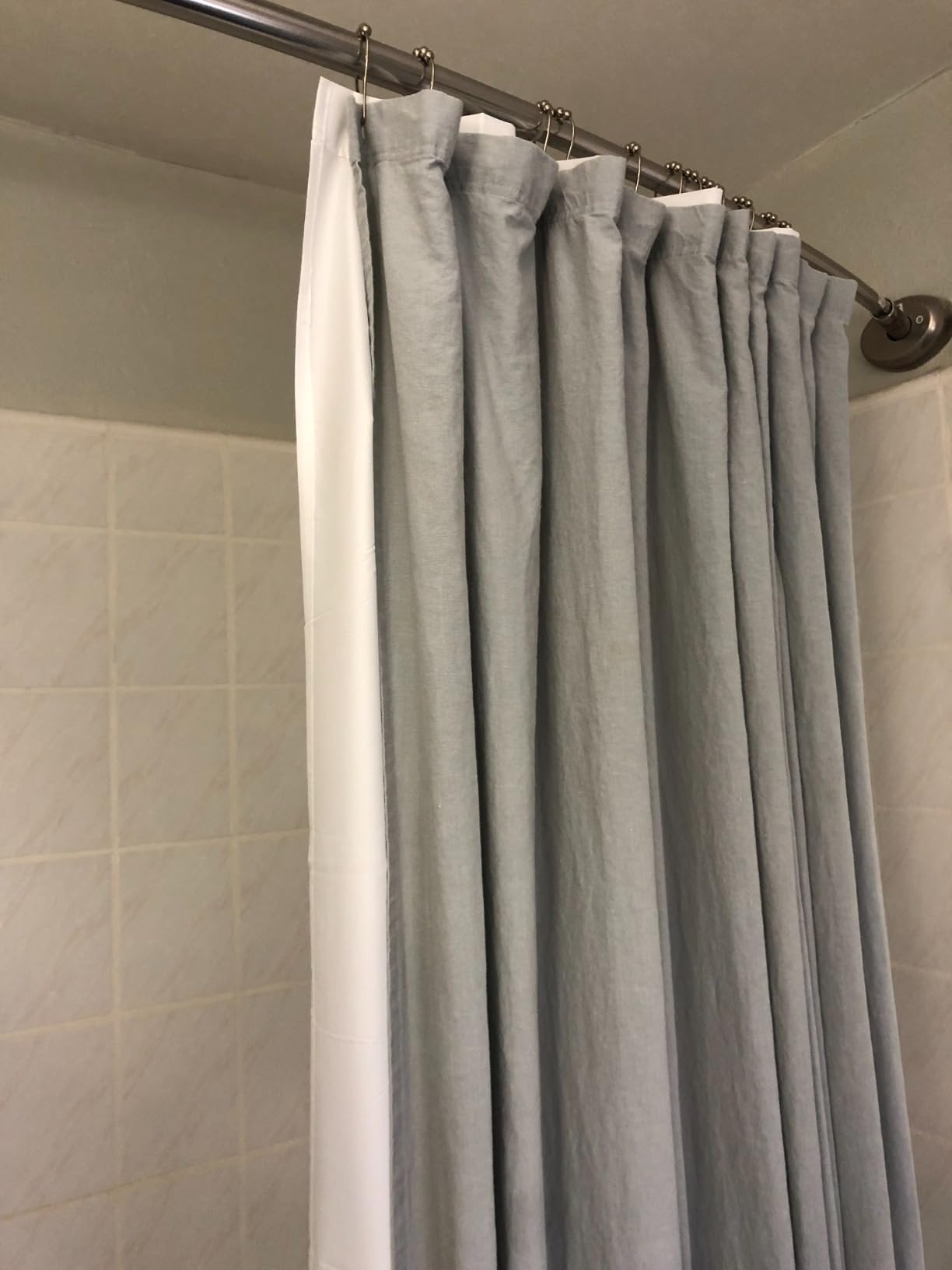 ALYVIA SPRING Waterproof Fabric Shower Curtain or Liner White, 72x72 customer photo 1
