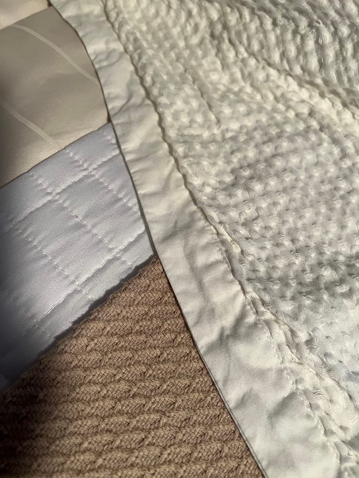 Bedsure PureWoven 3 Pieces 100% Cotton Waffle Duvet Cover Set, Queen, Khaki | Waffle Weave Texture, Soft, Skin-Friendly, Breathable, All-Season, Machine Washable, Home Decor Gift, Good Housekeeping Seal customer photo 1