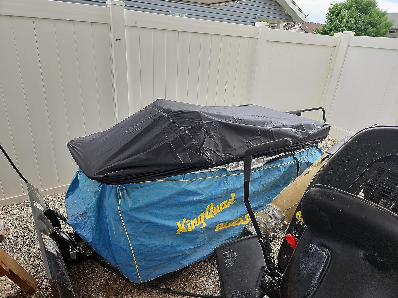 Szblnsm ATV Cover. 420D Heavy Duty Tear-Resistant Fabric. Quad Cover for Kawasaki, Arctic Cat, Honda, Polaris,Yamaha, and More. Protection Against Water, Wind, UV. 4 Wheeler Accessories customer photo 2