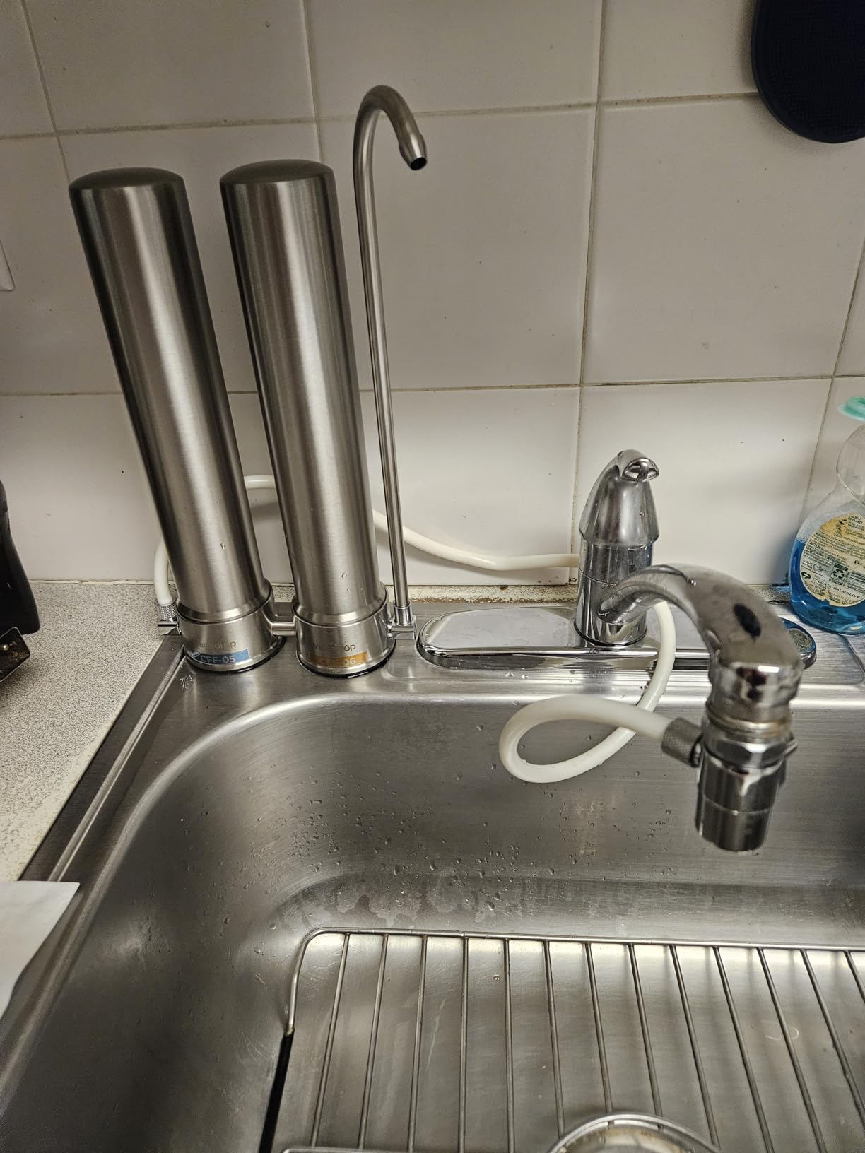 Waterdrop CTF-01 Water Filter for Sink Faucet, Stainless Steel, 1 Filter | Reduces Heavy Metals and 99% Chlorine, NSF/ANSI 42 Certified Countertop Water Filter System, 8000 Gallons, 1 Filter customer photo 2