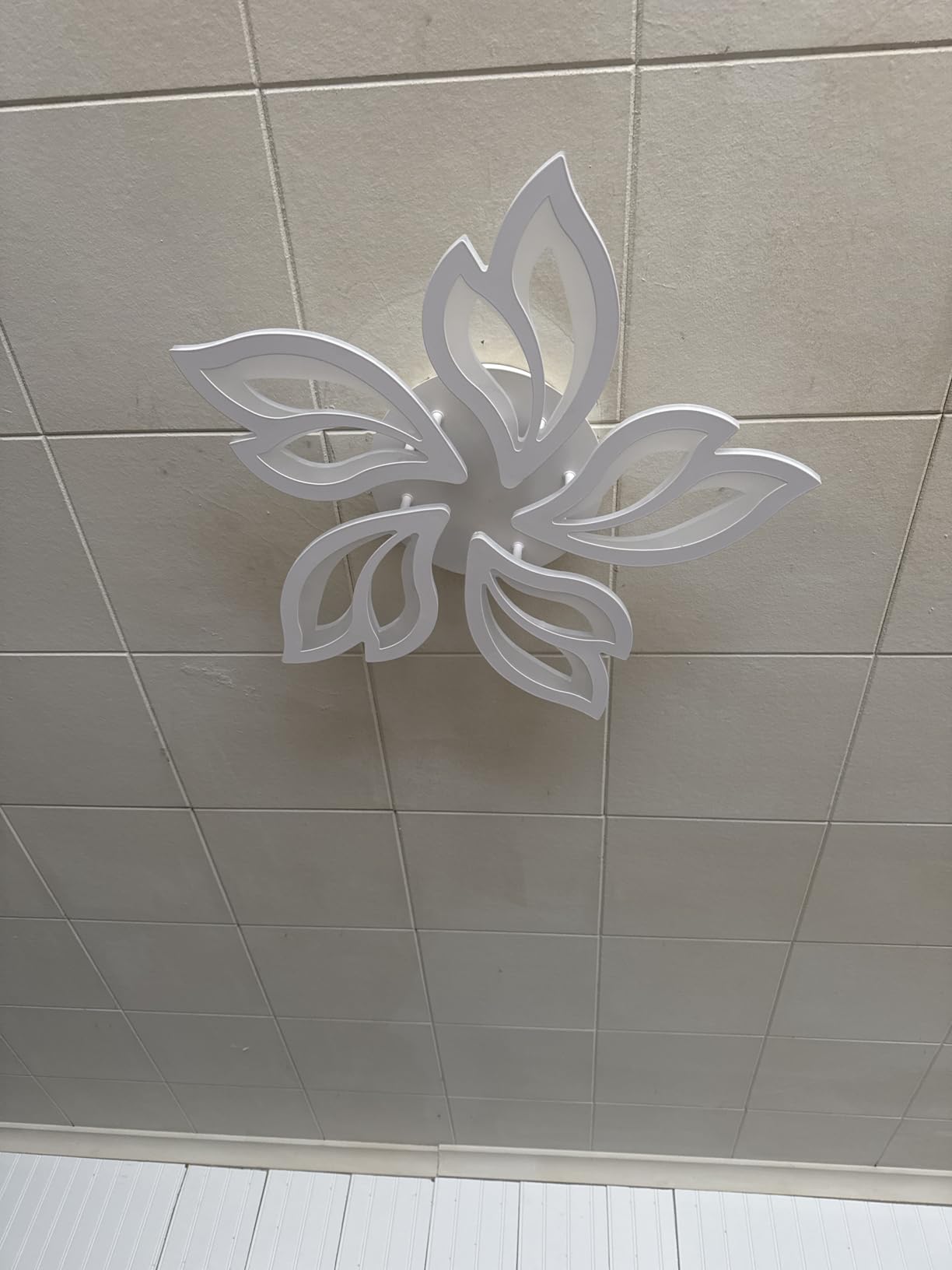 Garwarm LED Flush Mount Ceiling Light, Dimmable Modern Floral Ceiling Light | Low Profile White Ceiling Light with Remote, 3000K-6500K, Memory Function for Bedroom, Living Room, Dining Room and Kitchen customer photo 1
