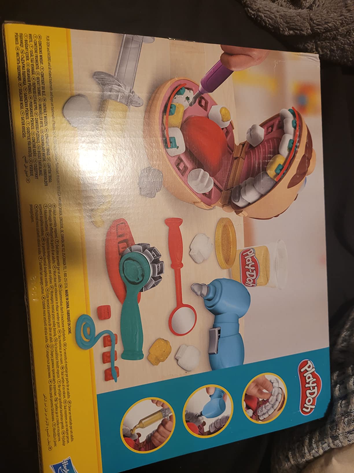 Play-Doh Drill 'n Fill Dentist Toy for Kids 3 Years and Up with Cavity and Metallic Colored Modeling Compound, 10 Tools, 6 Total Cans, 2 Ounces Each, Non-Toxic, Assorted Colors customer photo 2