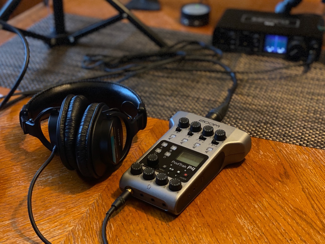 Zoom PodTrak P4 Podcast Recorder with 4 XLR Mic Inputs, 4 Headphone Outputs, Phone & USB Input for Remote Interviews, Sound Pads, 2-In/2-Out USB Audio Interface, Battery Powered | Phone and USB Input for Remote Interviews, Sound Pads, 2-In/2-Out USB Audio Interface, Battery Powered customer photo 1