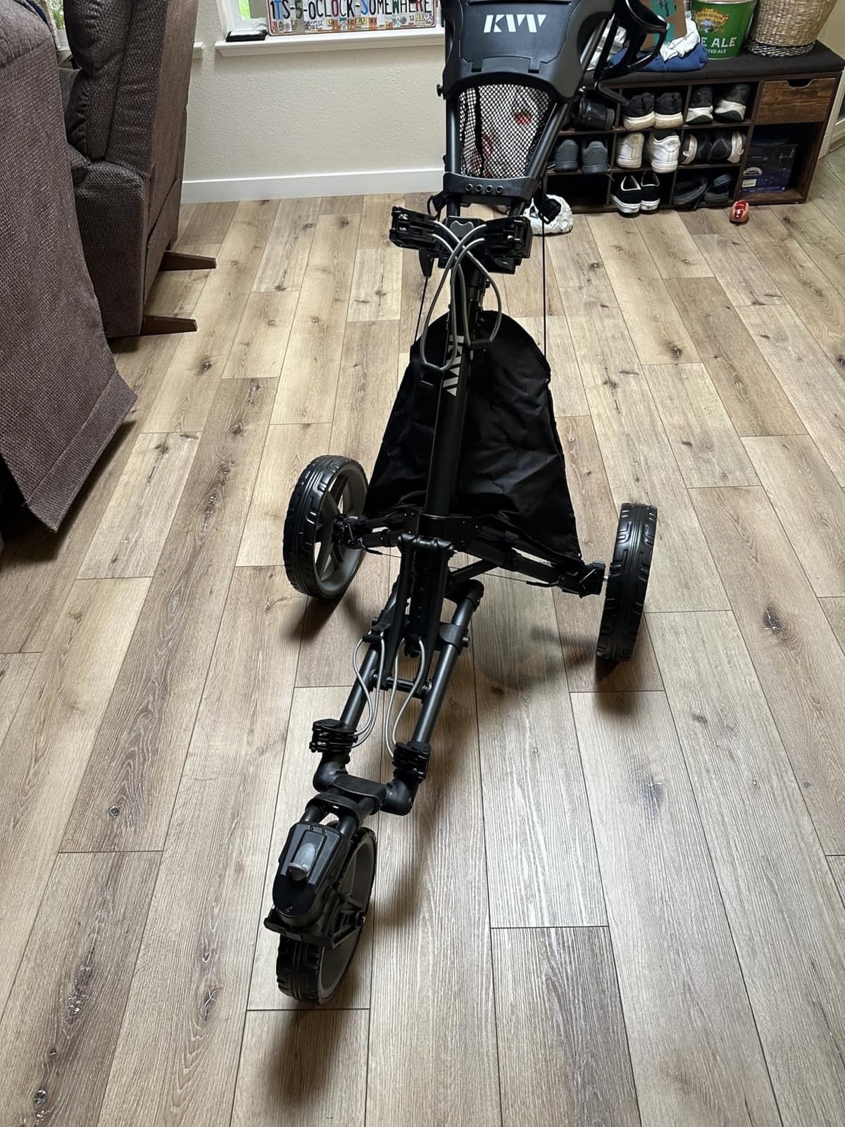 KVV 3 Wheel 360 Rotating Front Wheel Golf Push Cart Open and Close in ONE Second customer photo 2
