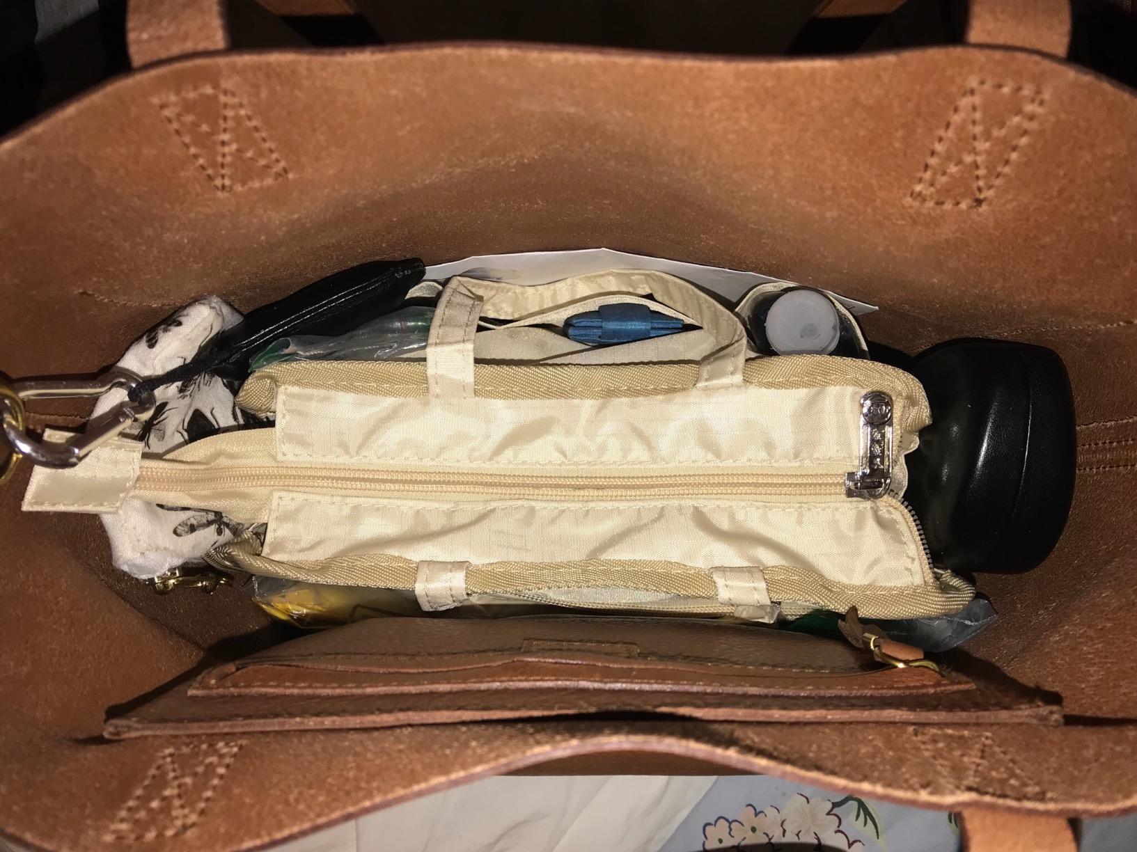 Vercord Premium Nylon Purse Organizer Tote Handbag Insert Organizers Bag in Bag Zipper 13 Pockets 5 Sizes customer photo 1