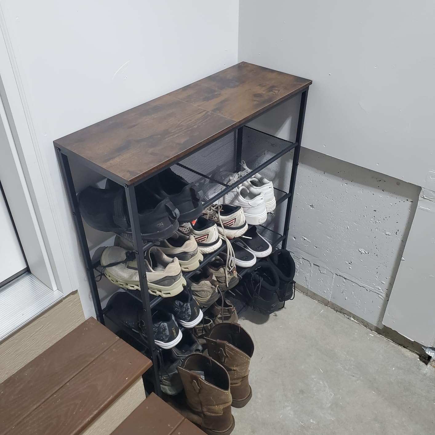 VASAGLE 6-Tier Shoe Rack, 24-30 Pairs, Metal Mesh customer photo 1