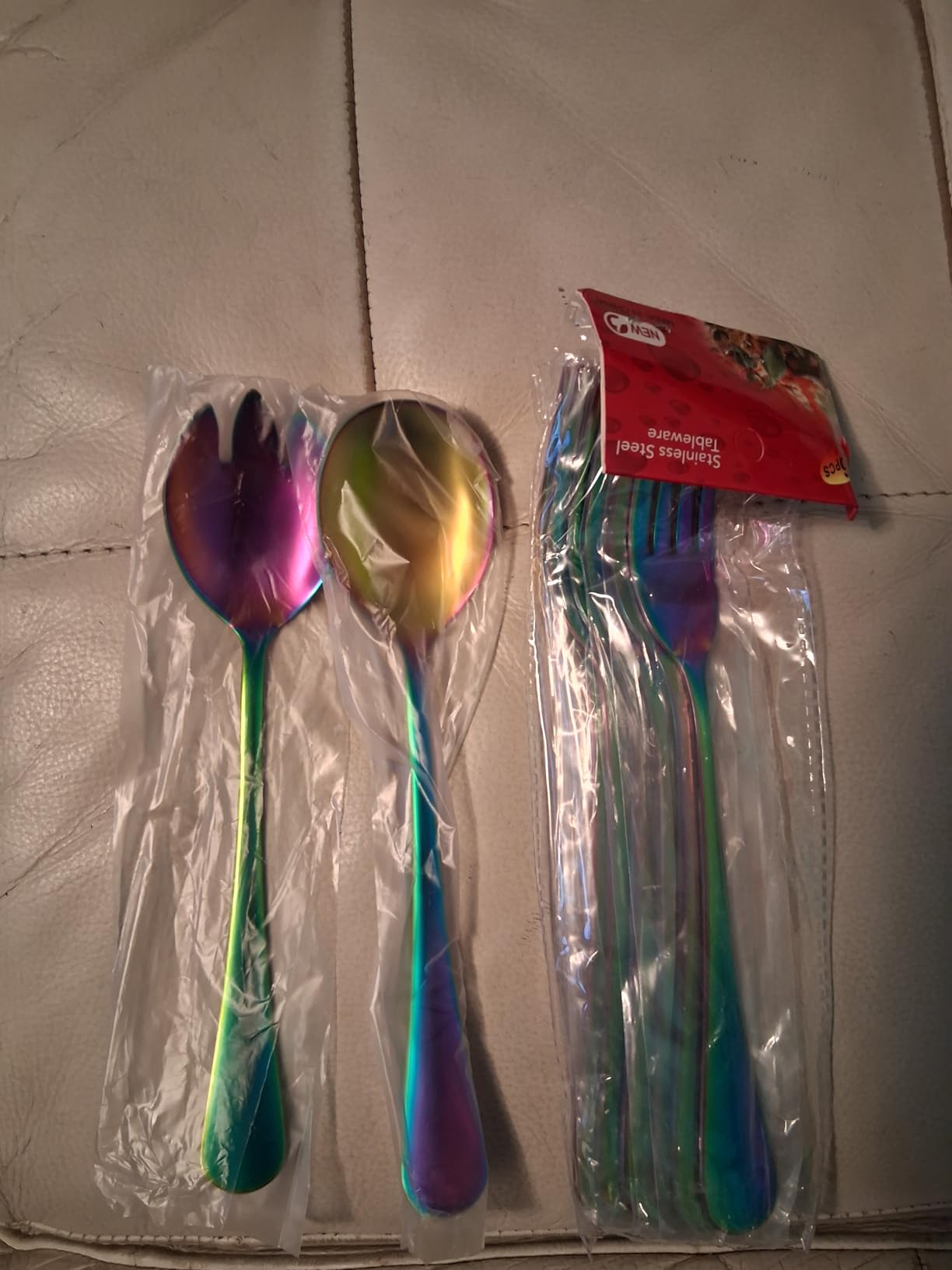 Salad Server Set, Berglander Stainless Steel Salad Serving Set, Salad Servers, Salad Spoon, Salad Fork, Pack of 2 (Shiny Silver) customer photo 1