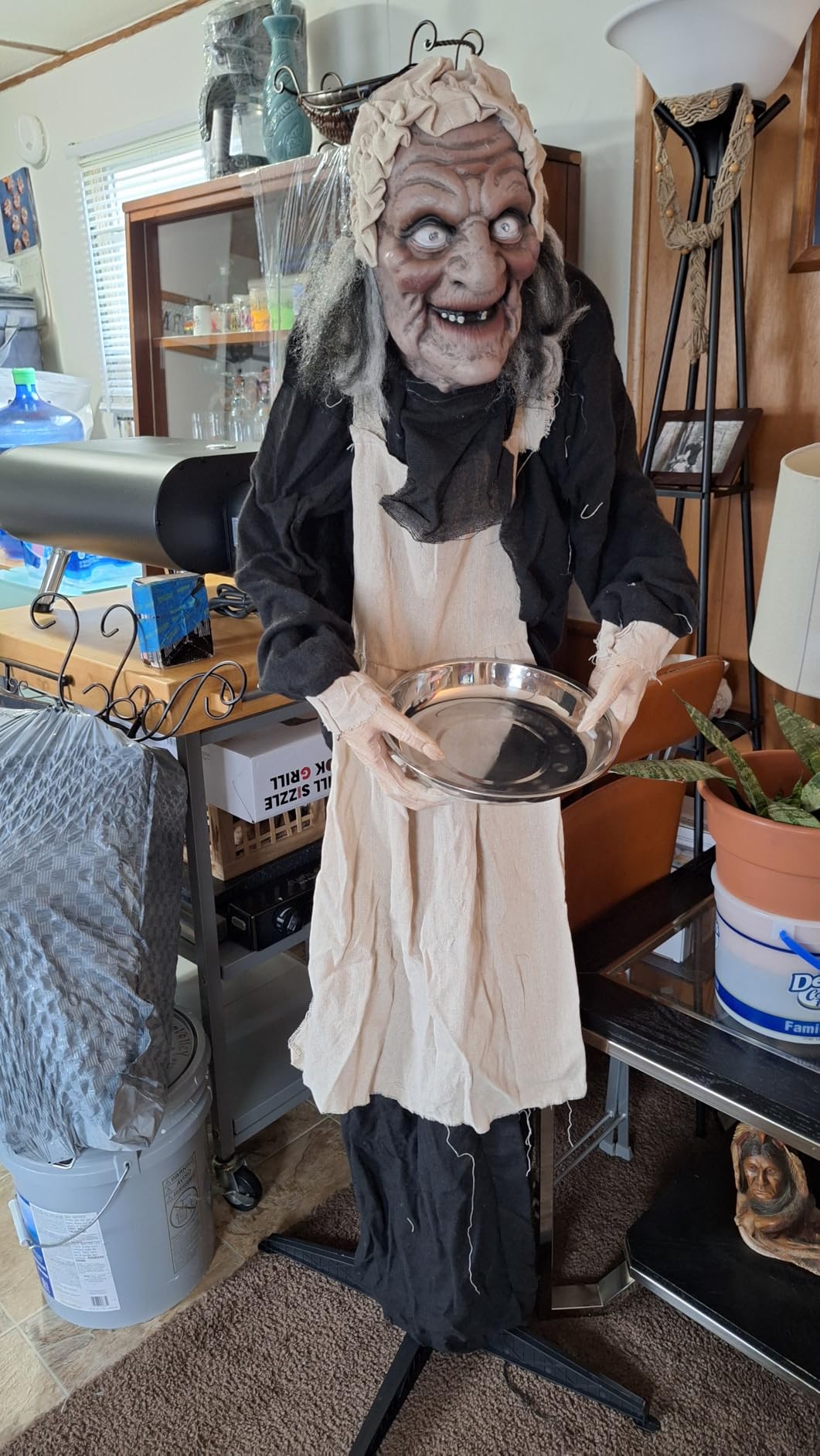Haunted Hill Farm Life-Size 5.0-Ft. Talking Zombie Maid Animatronic customer photo 1