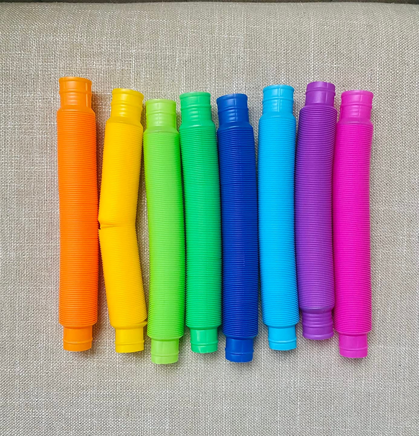 Nutty Toys Pop Tubes - Large 8-Pack Sensory Toys - Creative STEM Learning for Kids - Connect & Pop! Top ADHD Autism Fidget 2026, Best Boy & Girl Christmas Stocking Stuffers Gifts Idea customer photo 2