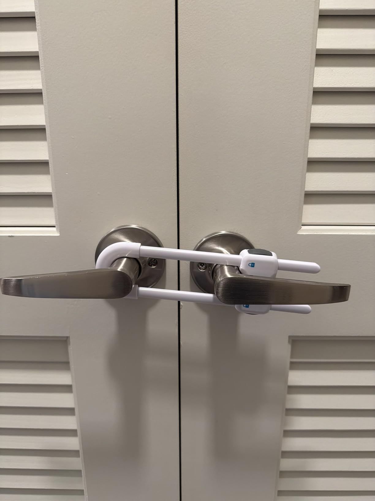 QT BABY Baby Proofing Cabinet Locks | Adjustable U Shaped Baby Safety Latches for Drawers, Fridge, Closet |Modern Baby Proofing Cabinet Lock with Extra Secure Lock Buttons (Pack of 2, White) customer photo 1
