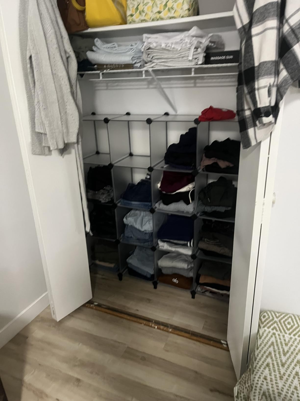 HOMIDEC Closet Organizers and Storage, 9 Cube Storage Organizer, Black customer photo 1