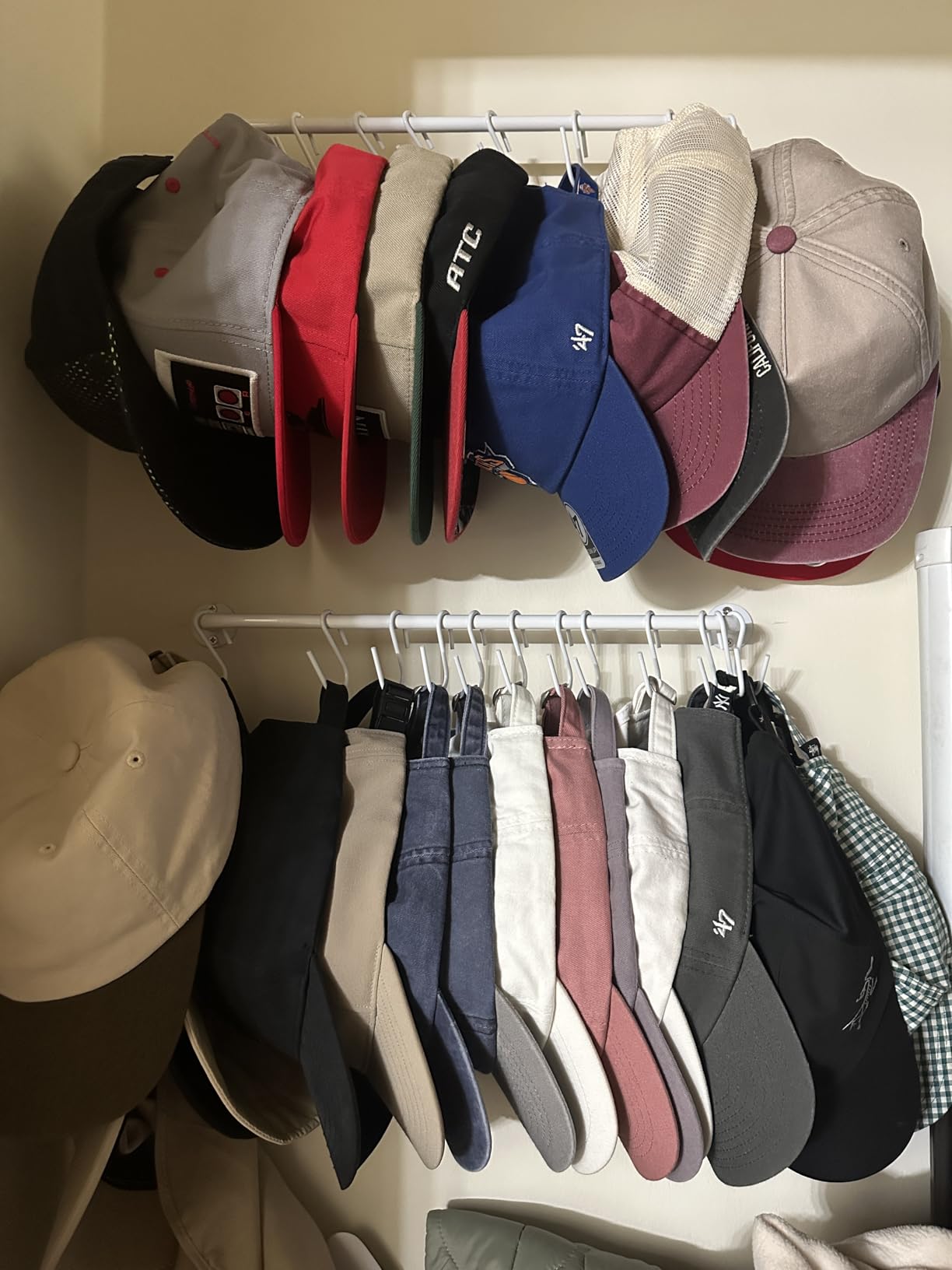 Mkono Hat Organizer Hat Rack for Wall Storage Holder with 20 Hooks Set of 2 customer photo 2
