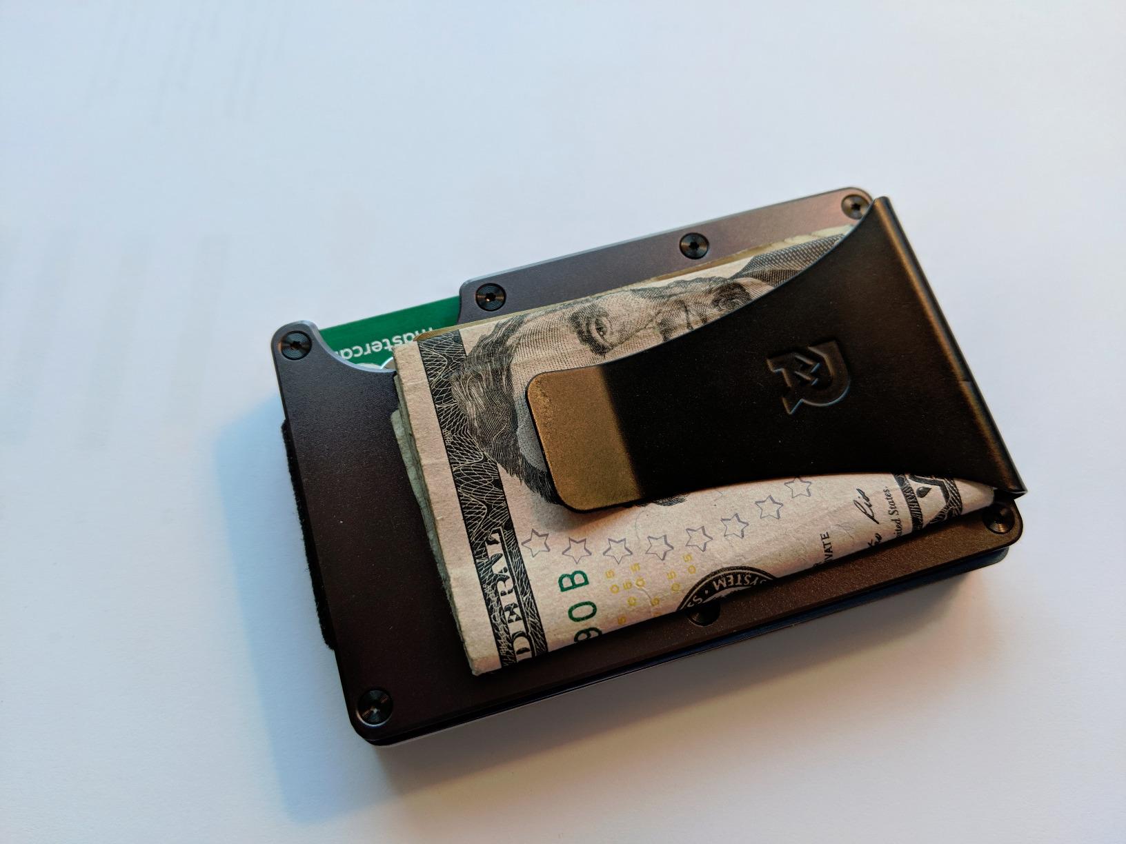 The Ridge Wallet for Men - Slim Minimalist Compact Wallet and Card Holder, RFID Protected Front Pocket Wallets for Men with Integrated Money Clip (Matte Black Titanium) customer photo 1