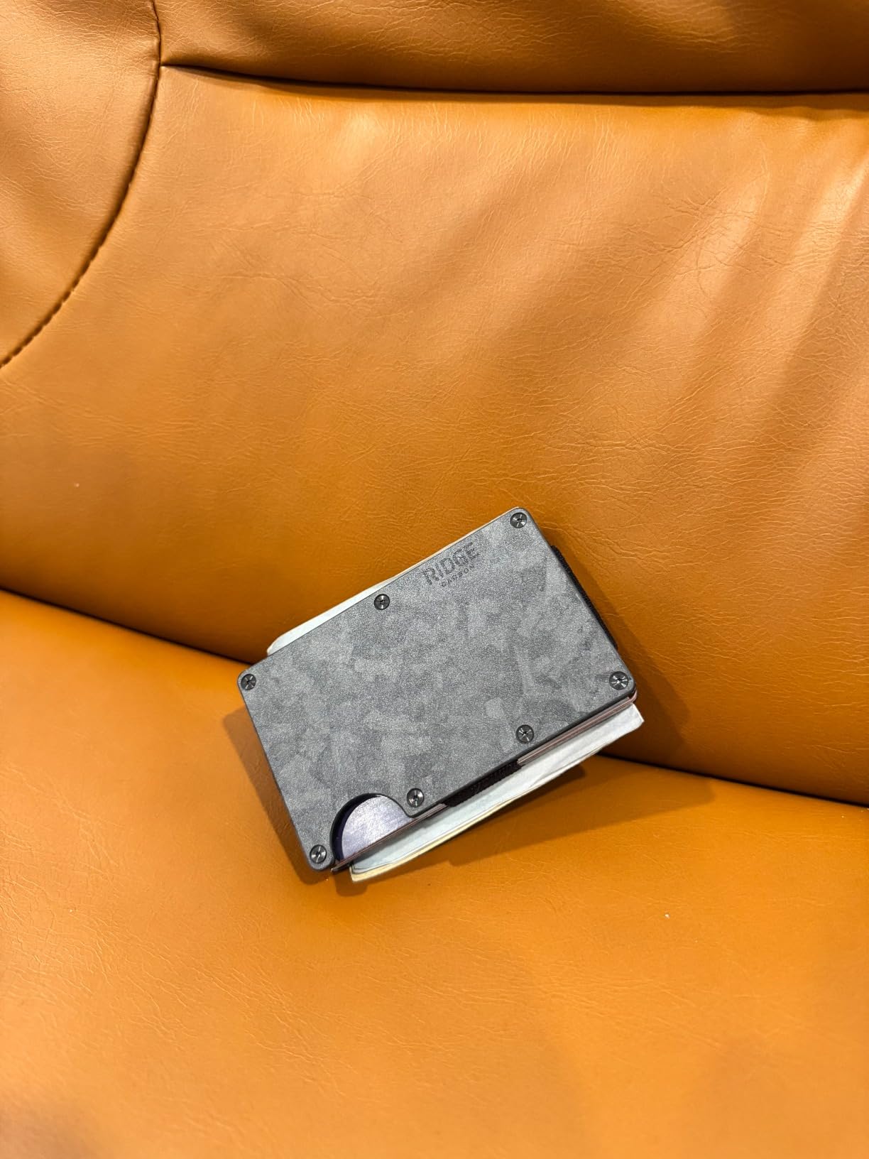 The Ridge Wallet for Men - Slim Minimalist Compact Wallet and Card Holder, RFID Protected Front Pocket Wallets for Men with Integrated Money Clip (Matte Black Titanium) customer photo 2
