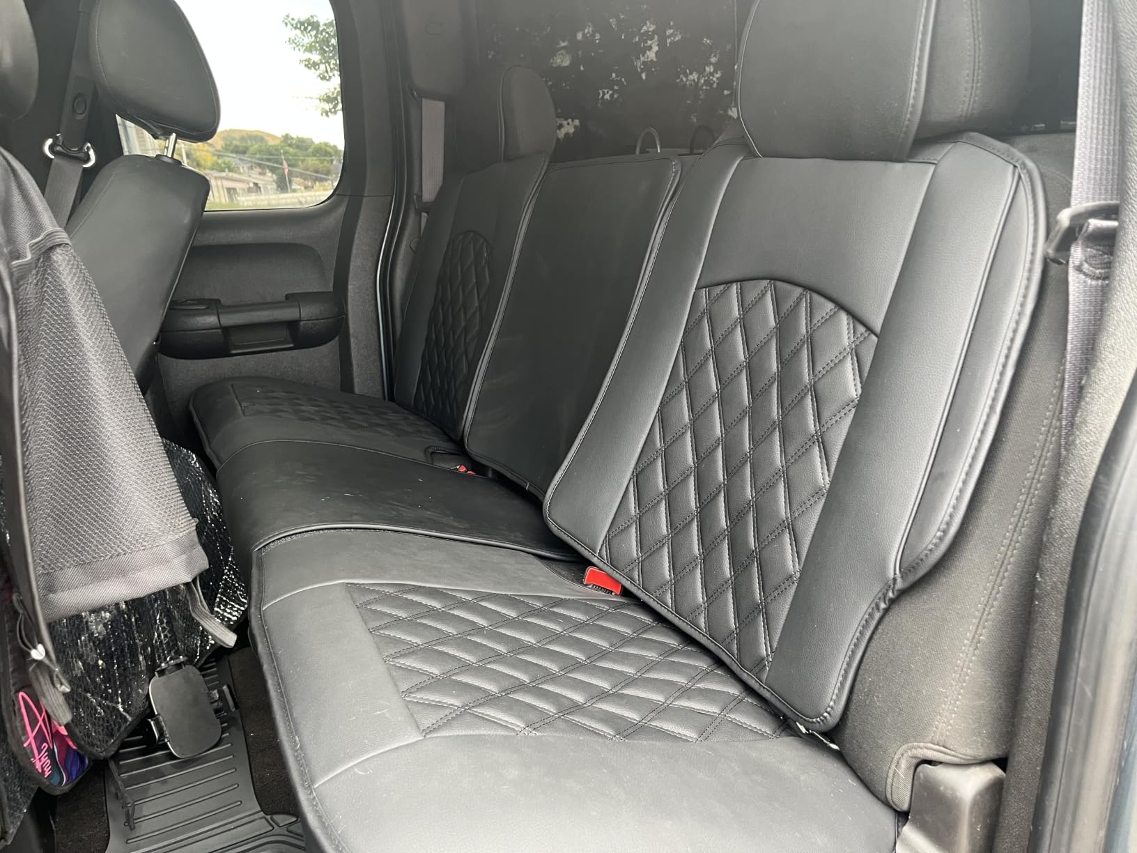 Aierxuan Custom Fit Seat Covers for Chevy Silverado GMC Sierra 2007-2026 1500 2500HD 3500HD Truck Pickup Waterproof Leather Protectors Full Set Black customer photo 1
