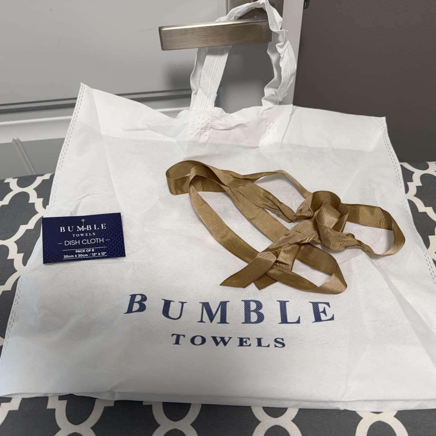 Bumble Dish Cloths (8-Pack), 100% Cotton Kitchen Towels, 12