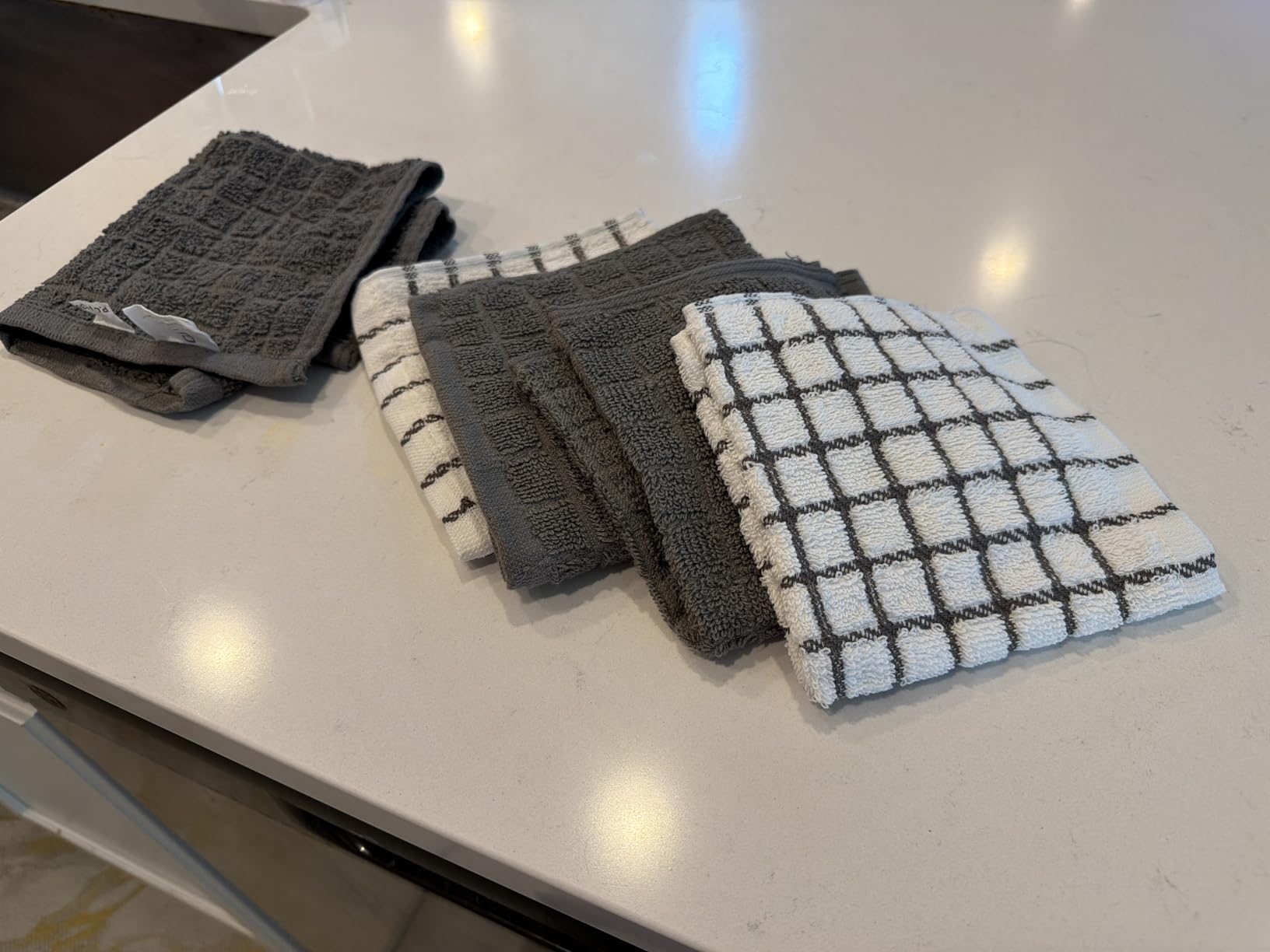 Bumble Dish Cloths (8-Pack), 100% Cotton Kitchen Towels, 12
