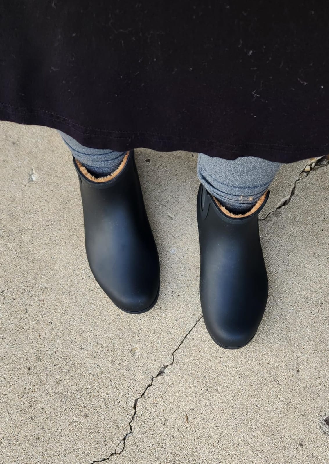 Chooka Women's Delridge Waterproof Faux Fur Chelsea Rain Boot Slip On customer photo 2