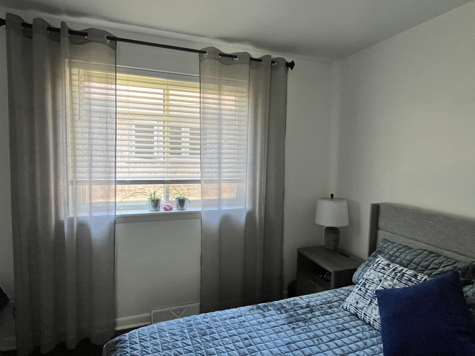 NICETOWN White Sheer Linen Curtains 84 Inch Length 2 Panels Set, W52xL84 customer photo 1