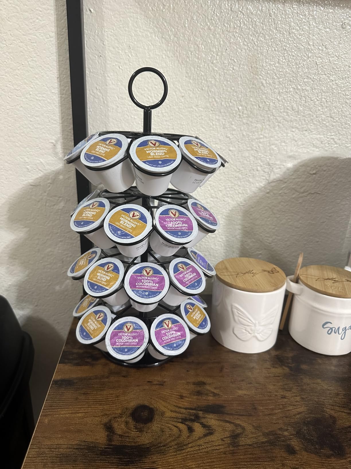 Coffee Pod Carousel Holder,Compatible with K-Cups Organizer Compatible with 36 Cup Pods,Spins 360-Degrees customer photo 1