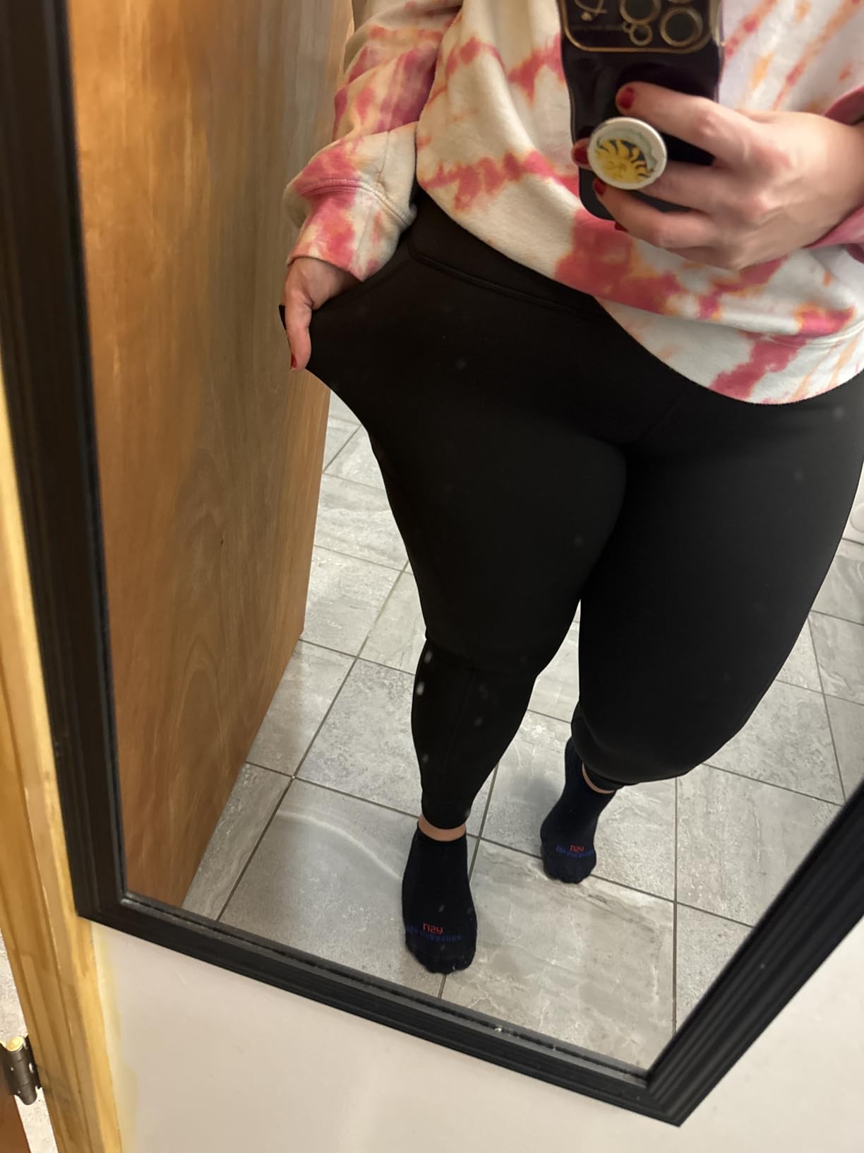 CHRLEISURE Fleece Lined Leggings Women with Pockets - Winter Warm Thermal Thick Tights High Waisted Yoga Pants customer photo 2