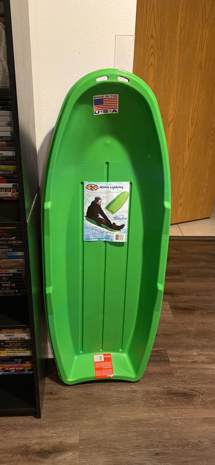 Flexible Flyer Winter Lightning Snow Sleds for Kids and Adults (3-Pack) - 48 Inch Toboggan Style Plastic Sled with Hard Bottom for Fast, Smooth Rides - 1 or 2 Riders (Blue, Green, Orange) customer photo 2