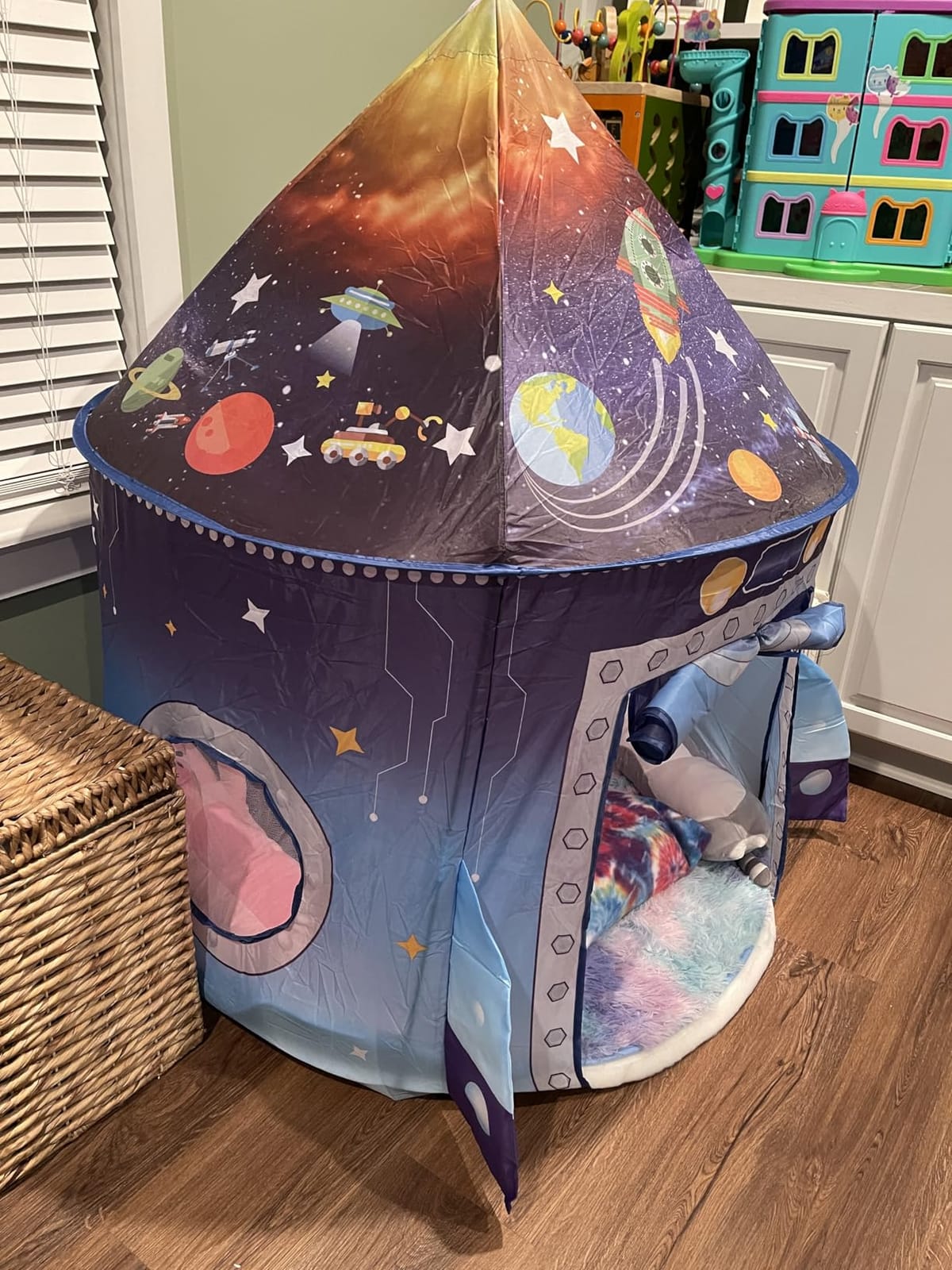 WillingHeart Play Tent for Kids, Rocket Ship Spaceship Space Themed customer photo 1