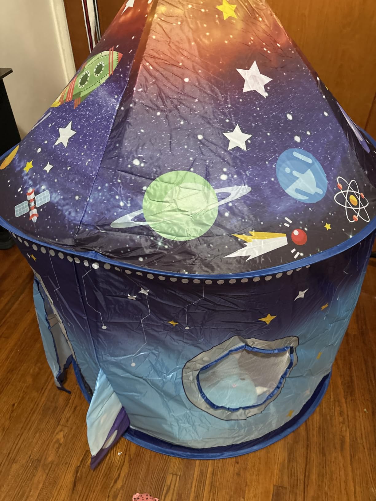 WillingHeart Play Tent for Kids, Rocket Ship Spaceship Space Themed customer photo 2