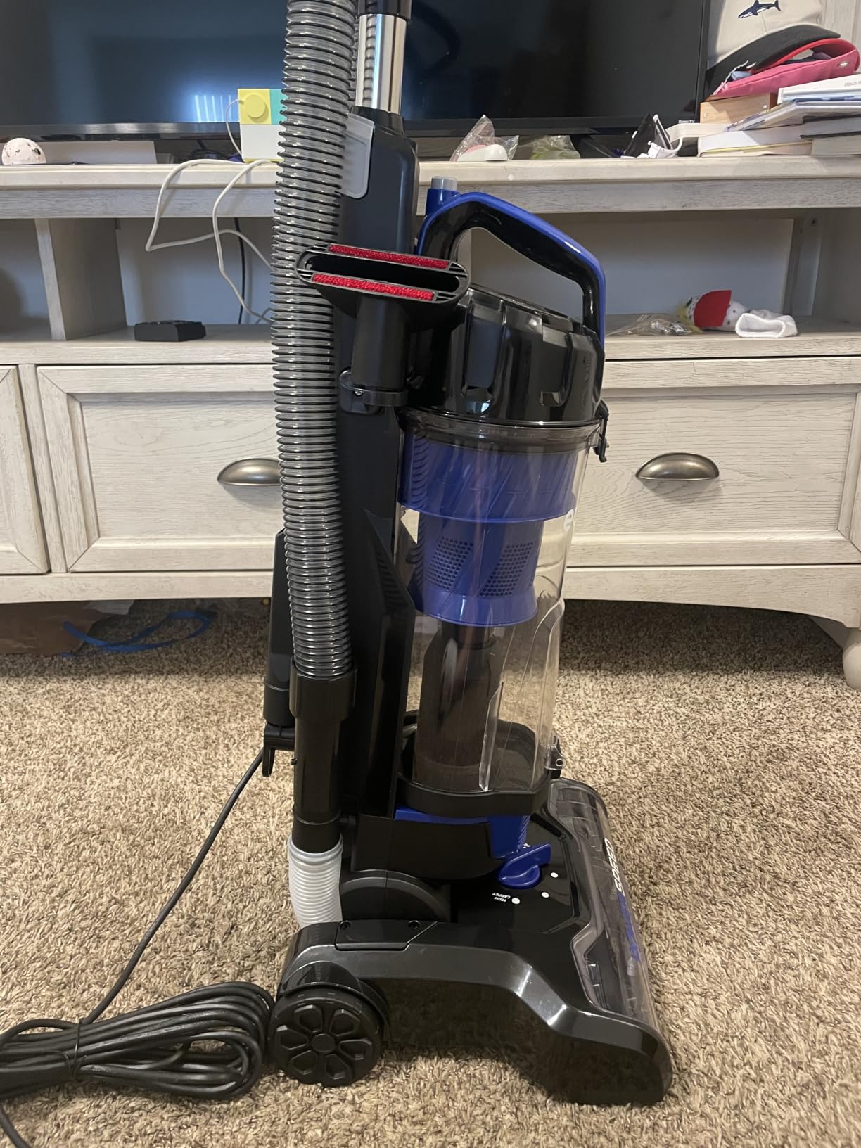 Eureka Lightweight Powerful Upright Vacuum Cleaner for Carpet and Hard Floor, PowerSpeed, New Model, Blue/Black customer photo 1