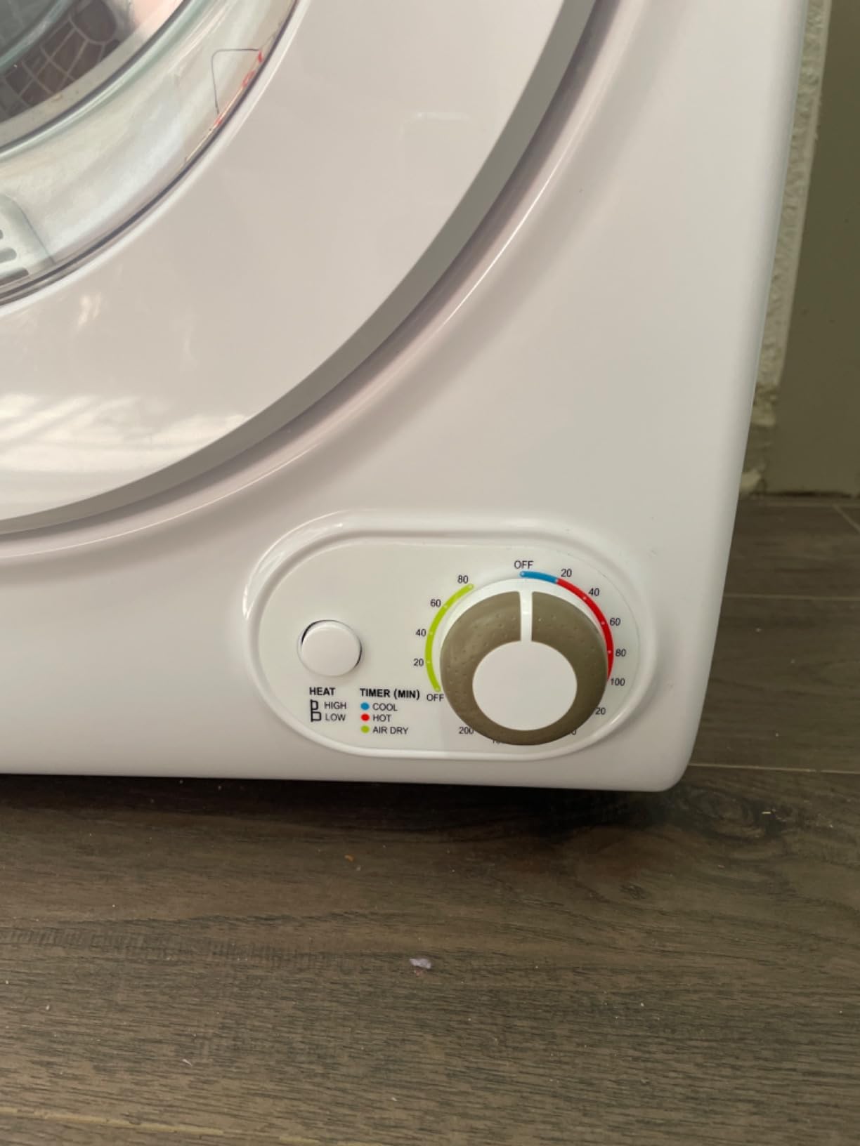 Euhomy Compact Laundry Dryer, 3.5 cu ft Front Load Stainless Steel Clothes Dryers With Exhaust Pipe, 1500W, LCD Control Panel Four-Function Portable Dryer For Apartments, Home, Dorm, White customer photo 2