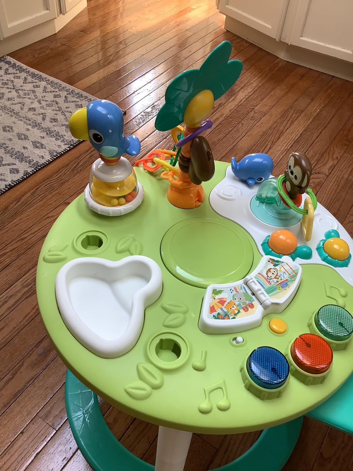 Bright Starts Around We Go 2-in-1 Baby Walker, Discovery Activity Center and Table, Tropic Coral, Ages 6 Months+ customer photo 2