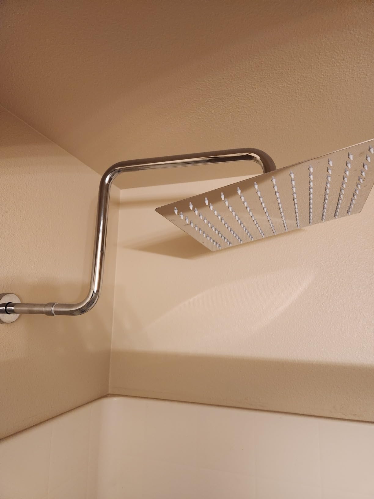 Voolan Rain Shower Head - High Flow Large Rainfall Shower Heads Made of Stainless Steel - Waterfall Bathroom Square Showerhead - Ceiling or Wall Mount (12