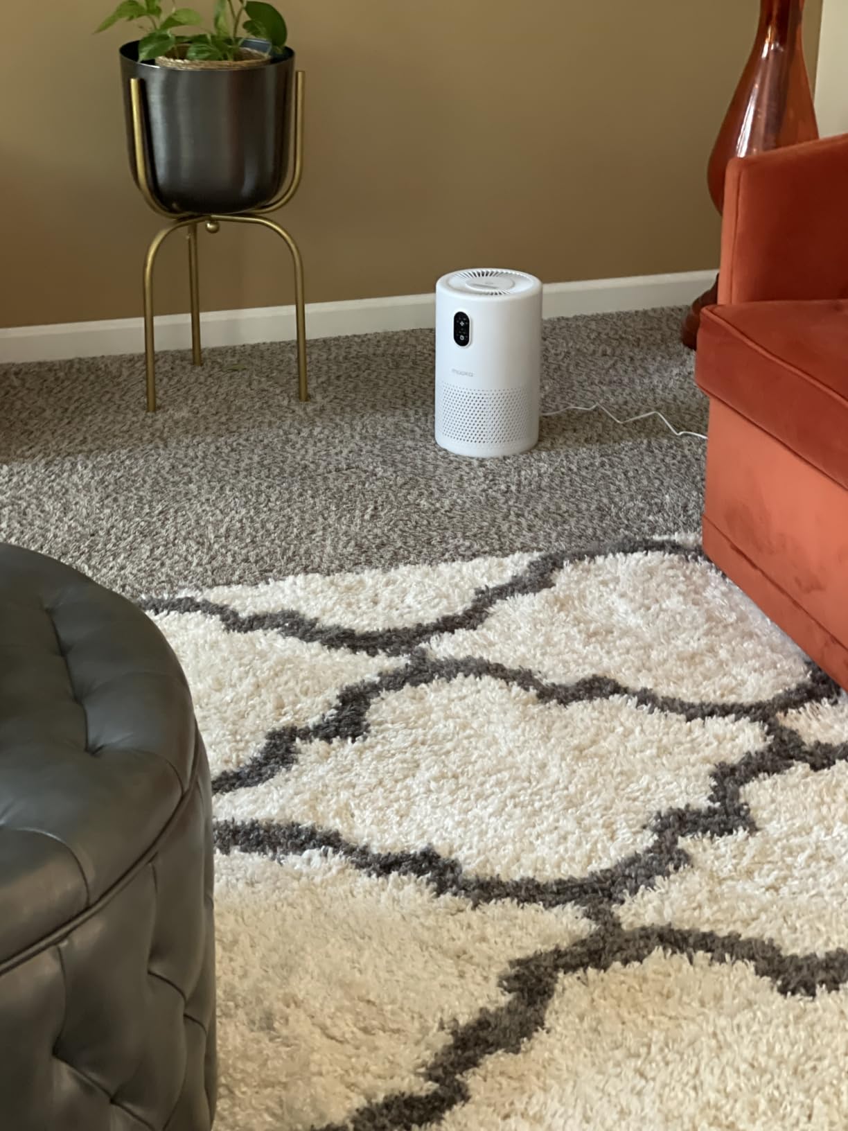 MOOKA Air Purifiers for Home Room up to 1076ft², True HEPA Filter, B-D02L | Quiet Sleep Mode, Night Light, Timer Settings, Energy Saving, 3-Layer Air Filter for Smoke Odor Dust Pollen Pet Dander, White customer photo 1