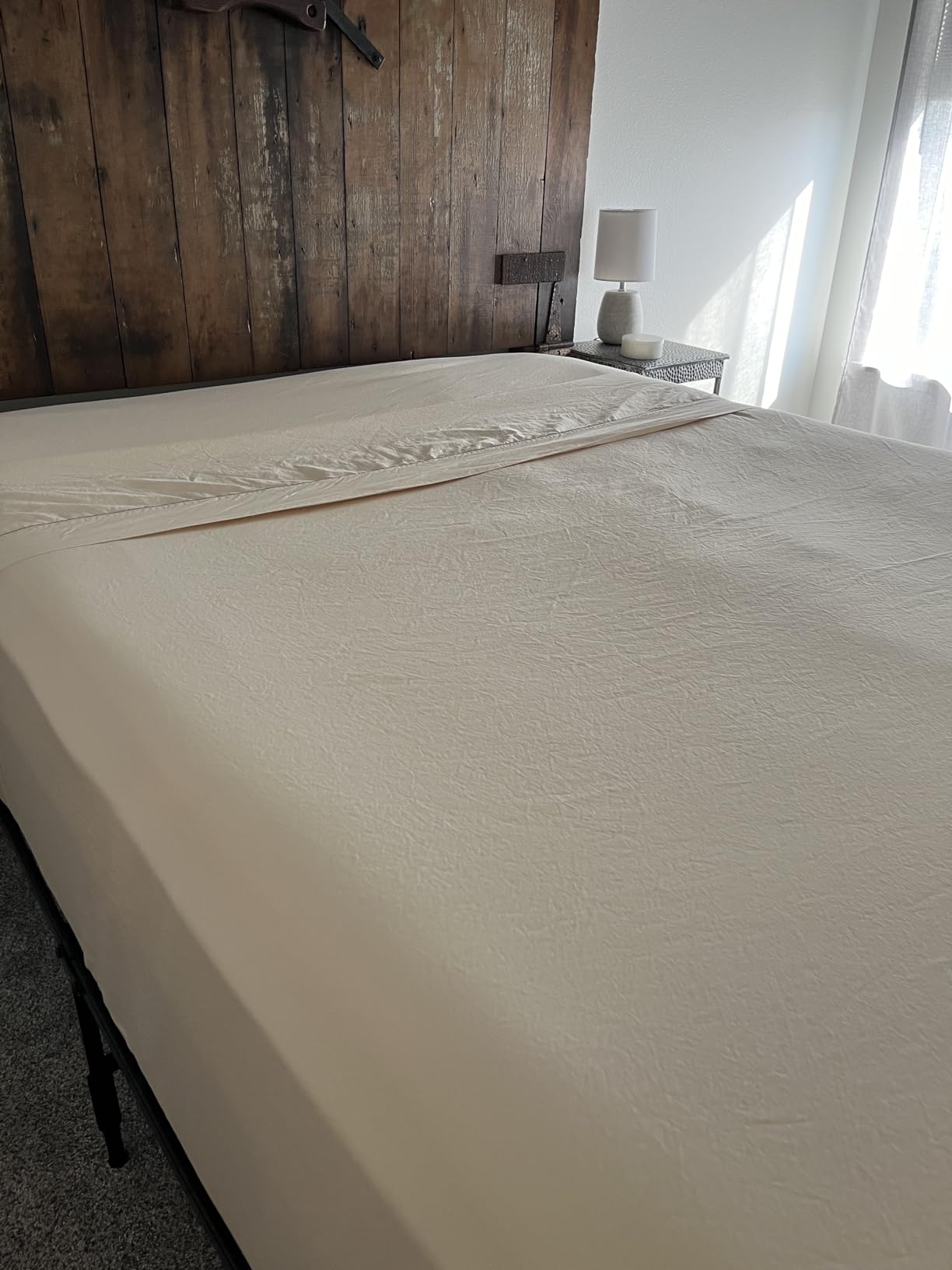 sunflower Extra Deep Queen Sheet Sets 100% Cotton Sateen, White customer photo 1