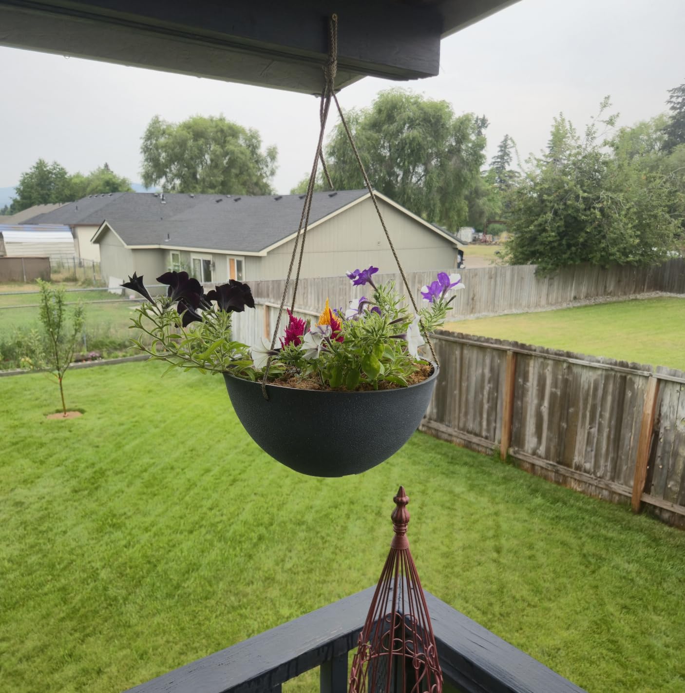 LA JOLIE MUSE Hanging Planter Baskets for Outdoor Plants, Set of 2, 13 Inch customer photo 1
