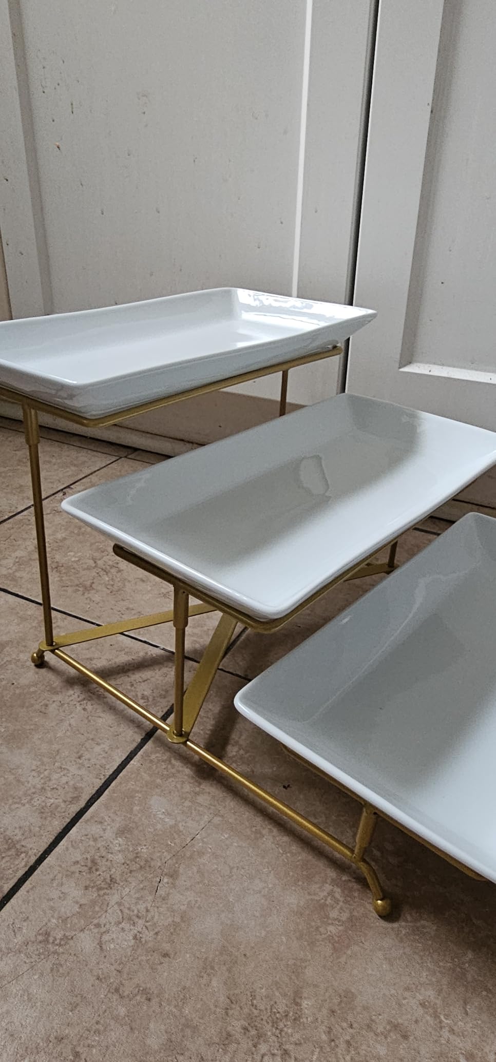 LAUCHUH 3 Tier Serving Tray, Porcelain Serving Platter Tier Serving Stand customer photo 1
