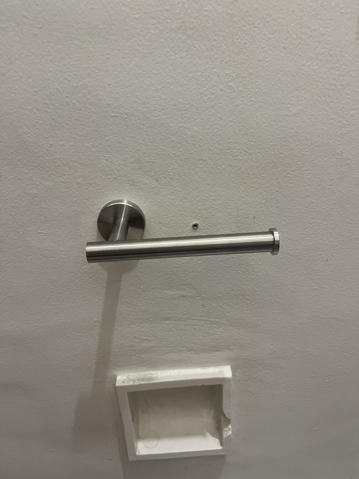 NearMoon Bathroom Toilet Paper Holder, Premium SUS304 Stainless Steel Rustproof Wall Mounted Toilet Roll Holder for Bathroom, Kitchen (1 Pack, Brushed Nickel) customer photo 2