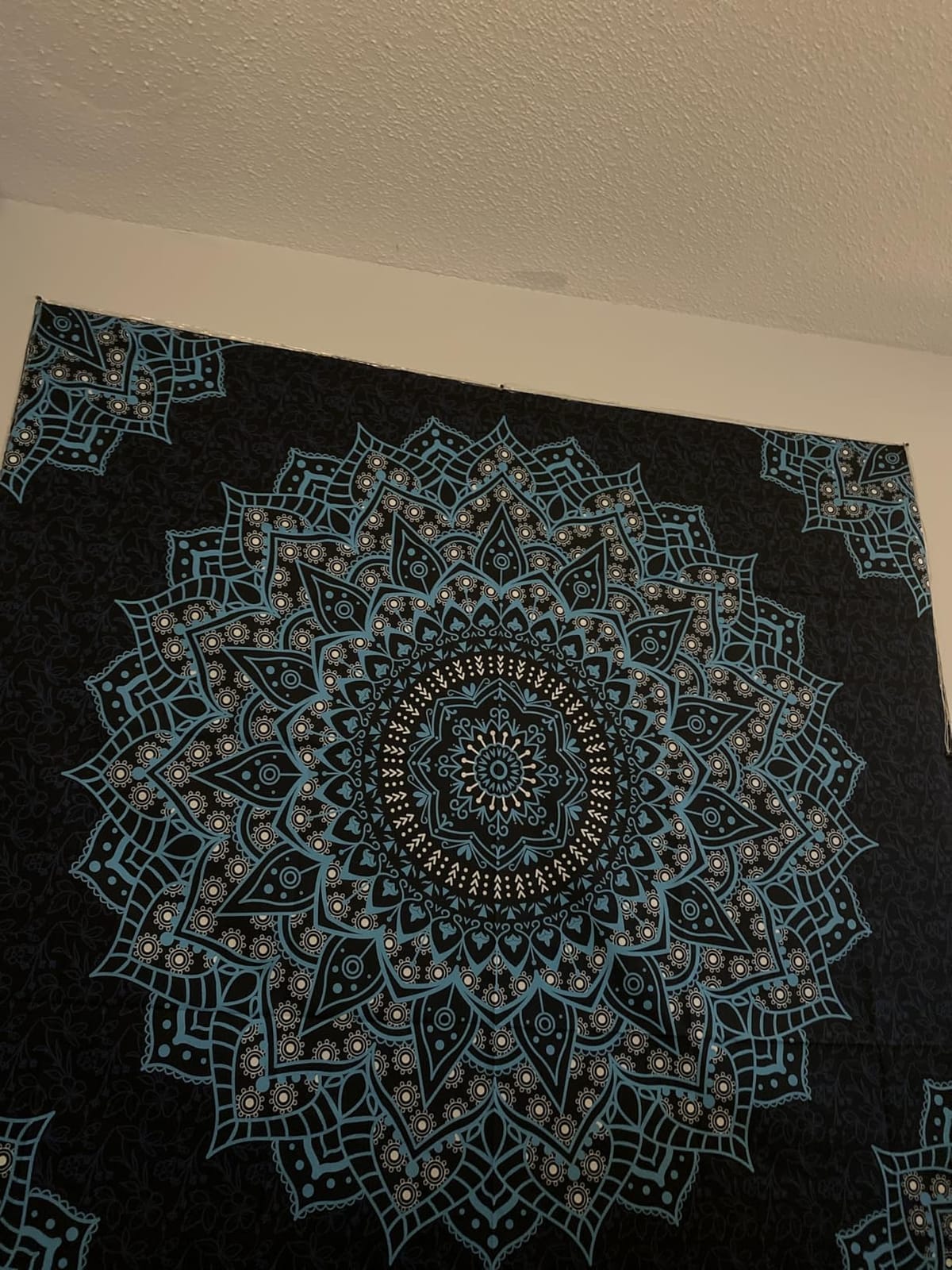 Black Mandala Tapestry Wall Hanging Psychedelic Wall Tapestry Aesthetic Indian Hippie Decor Bohemian Art Boho Home Decoration for Bedroom,Living Room,Dorm customer photo 2